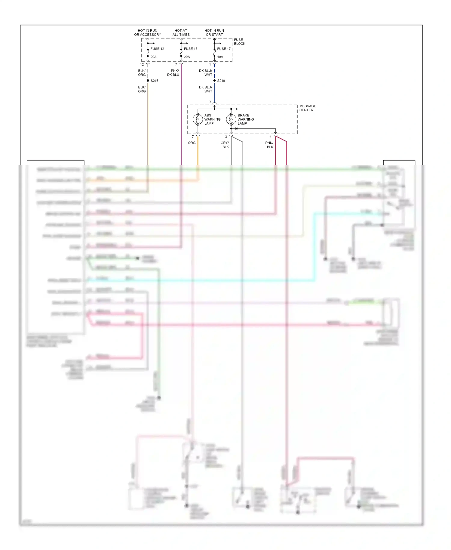 Dodge Ram Van B2500  (1996-2003) reset switch wiring diagram  (1 of 1)