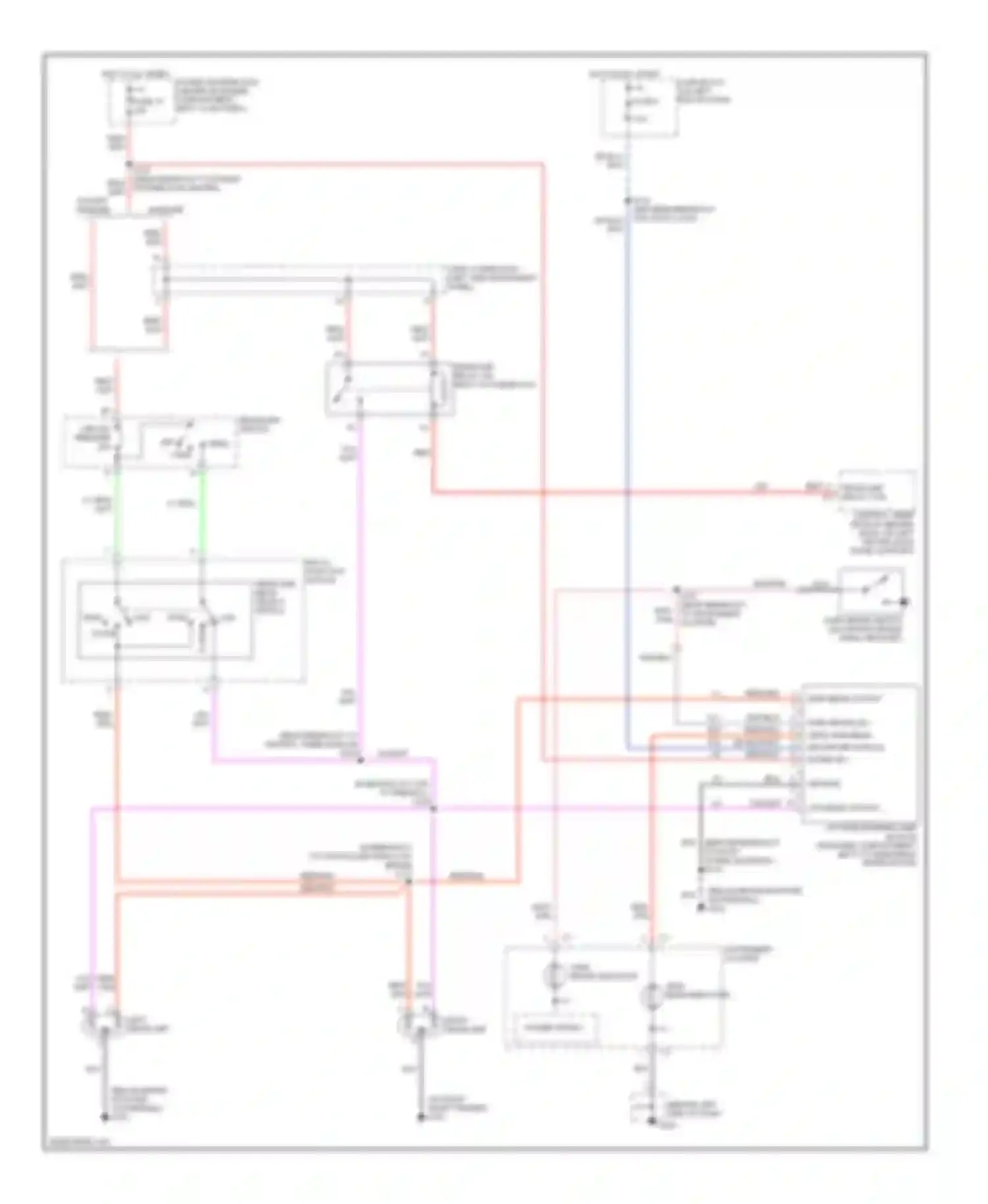 Ram Van B3500 Dodge  (1996-2003): Headlights circuit, with drl