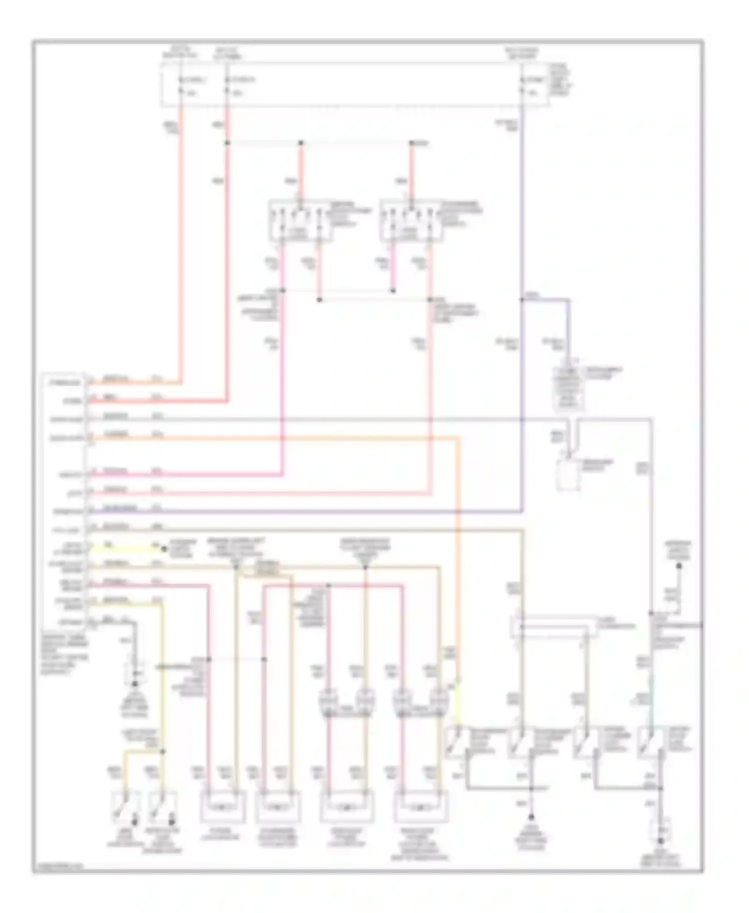 Ram Van B3500 Dodge  (1996-2003): Power door locks circuit, highline