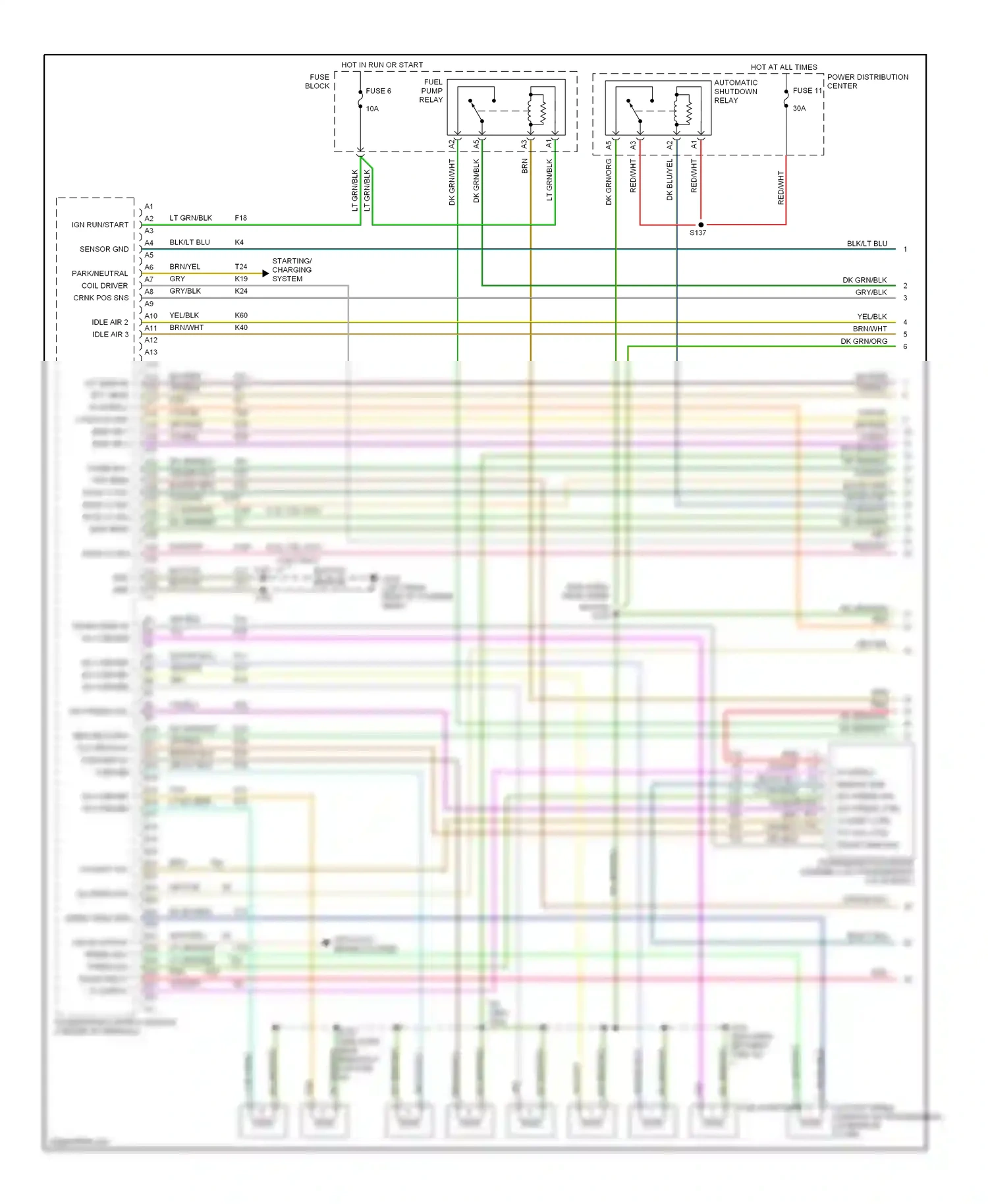 Dodge Ram Van B3500  (1996-2003) automatic shutdown relay wiring diagram  (3 of 8)