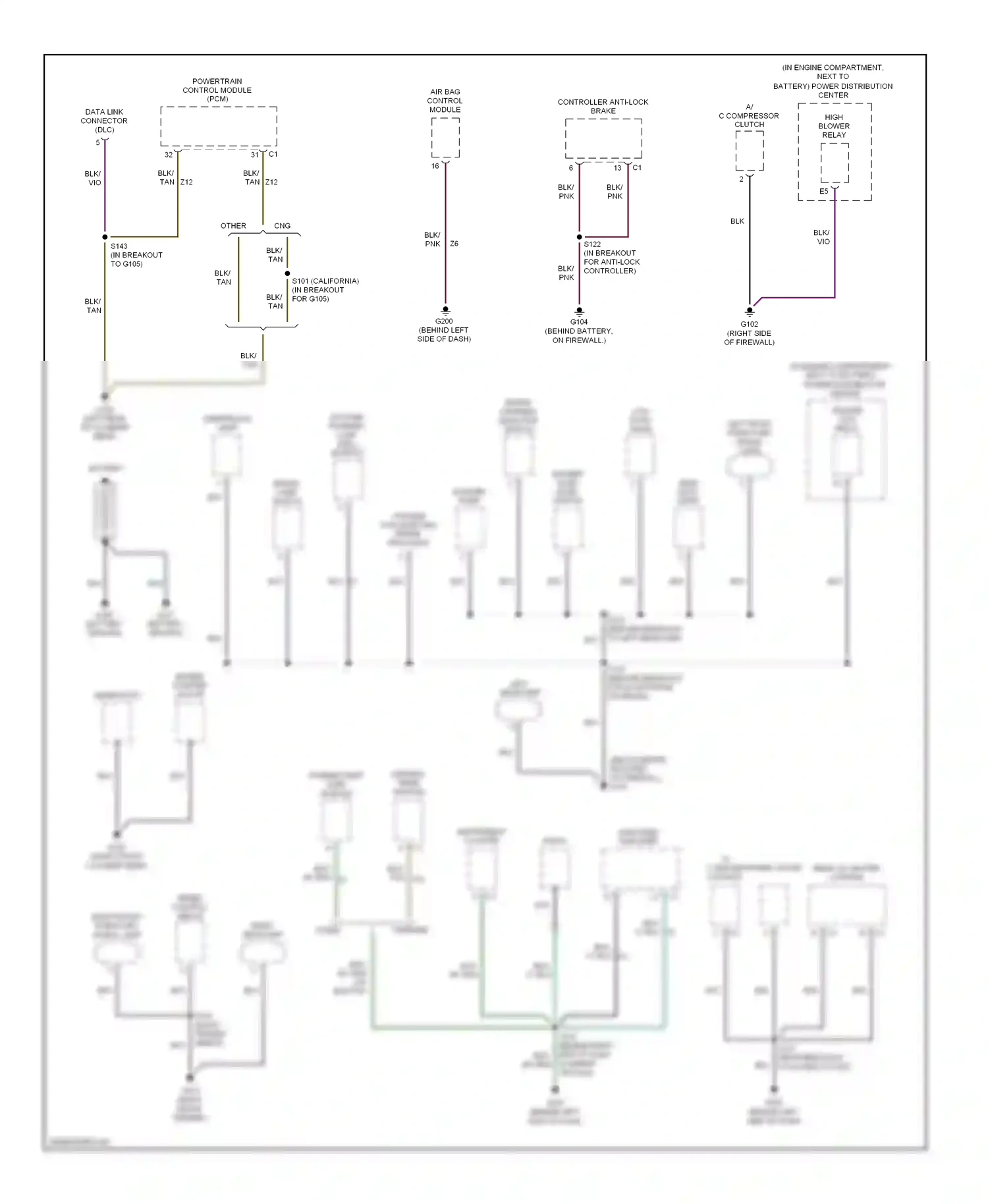 Dodge Ram Van B3500  (1996-2003) central timer module wiring diagram  (2 of 5)
