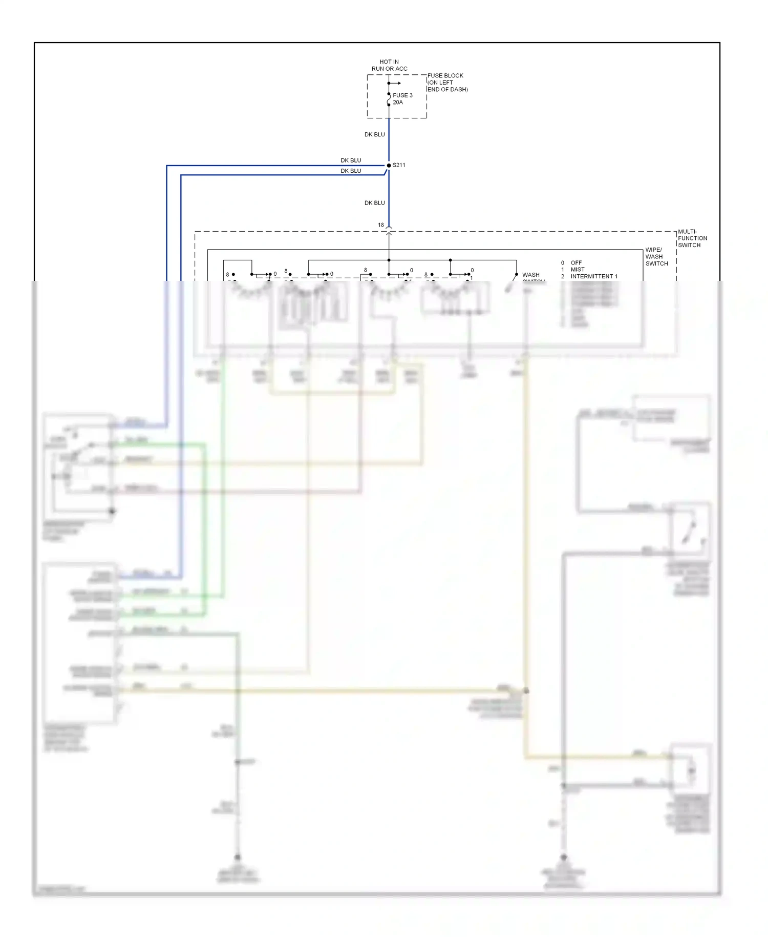 Dodge Ram Van B3500  (1996-2003) multi- function switch wiring diagram  (8 of 8)