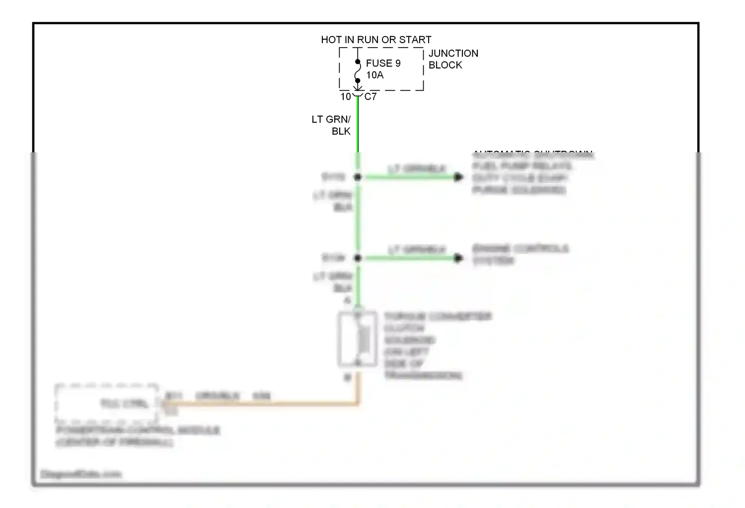Dodge Ram Van B3500  (1996-2003) tcc ctrl wiring diagram  (1 of 1)