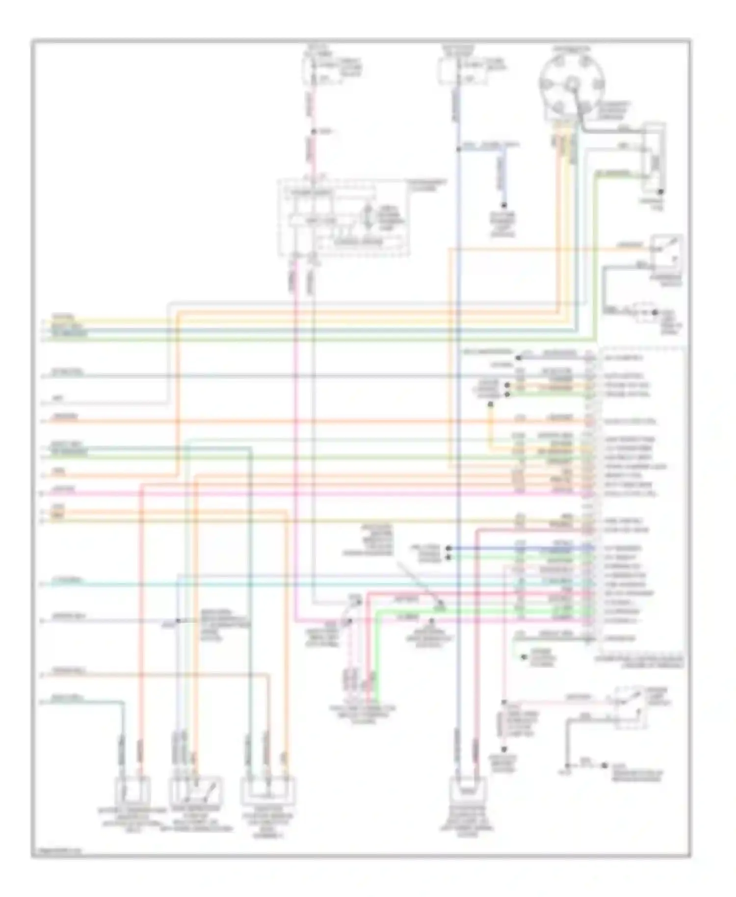 Wiring diagram check engine warning lamp for Dodge Ram Wagon B1500  (1996-2002) (1 of 3)