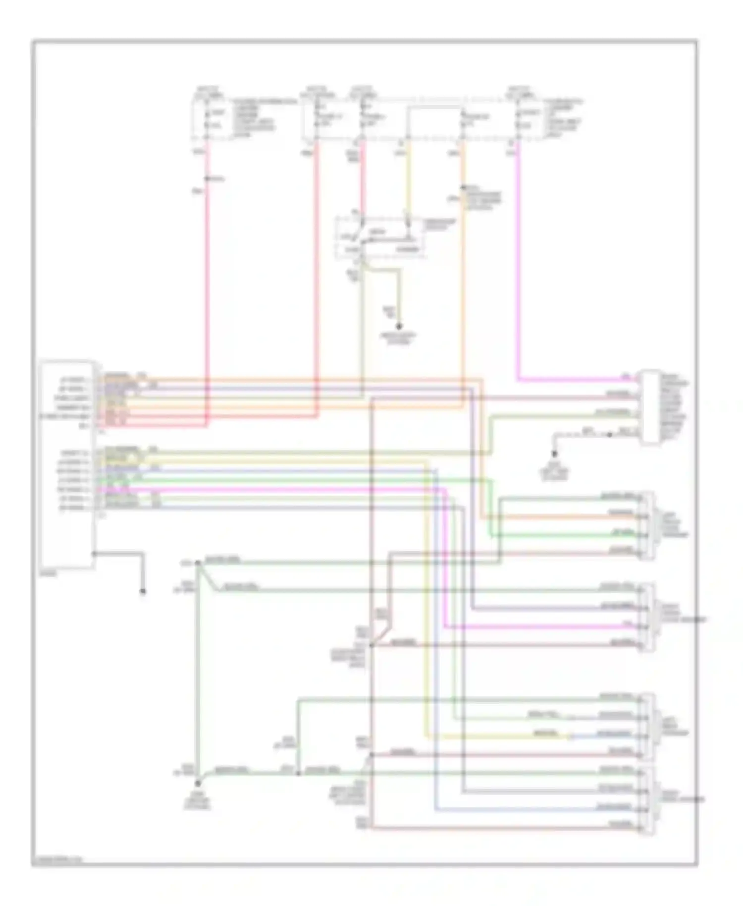 Wiring diagram left rear speaker for Dodge Ram Wagon B1500  (1996-2002) (2 of 4)