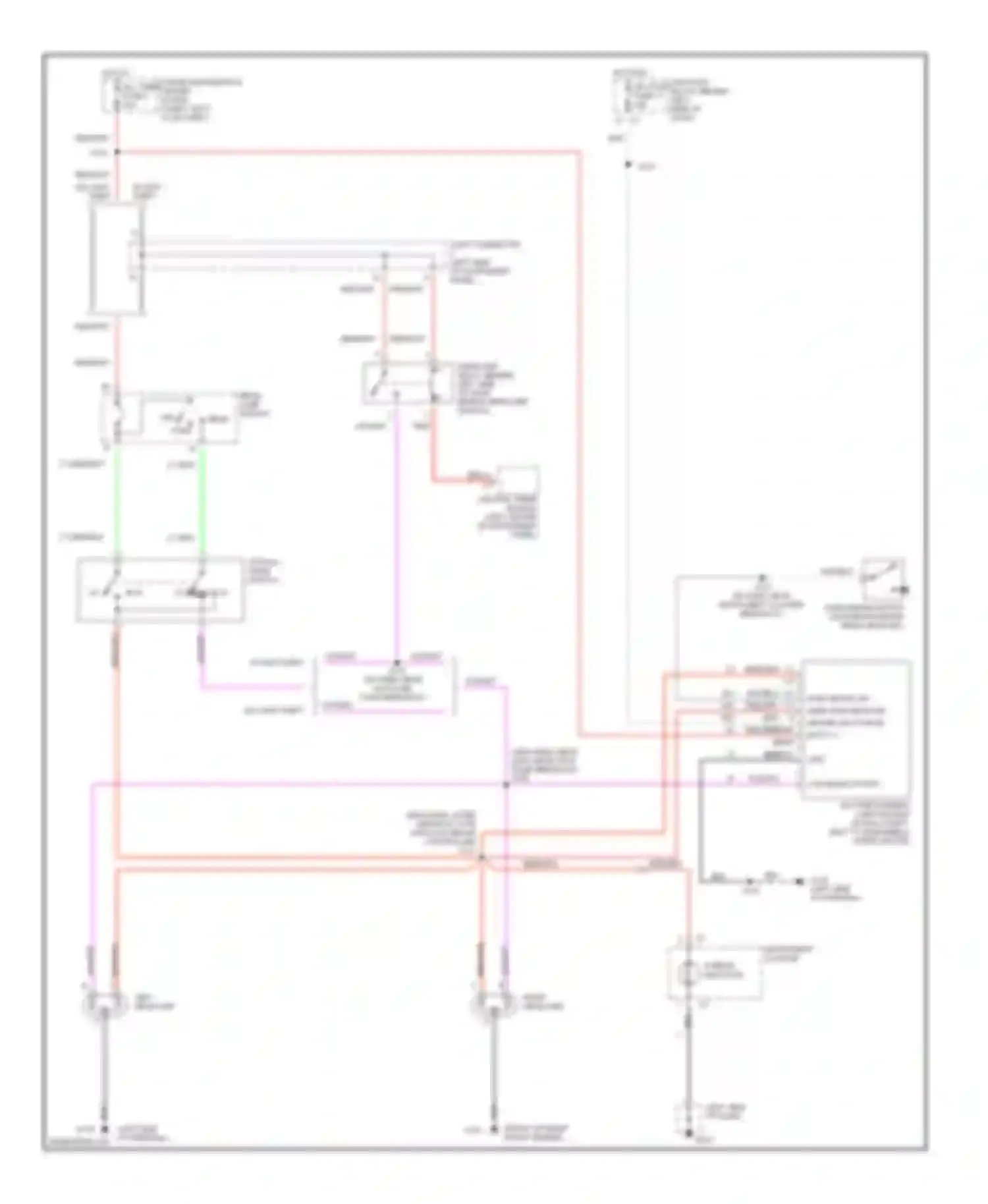 Ram Wagon B2500 Dodge  (1996-2002): Headlamps circuit, with drl