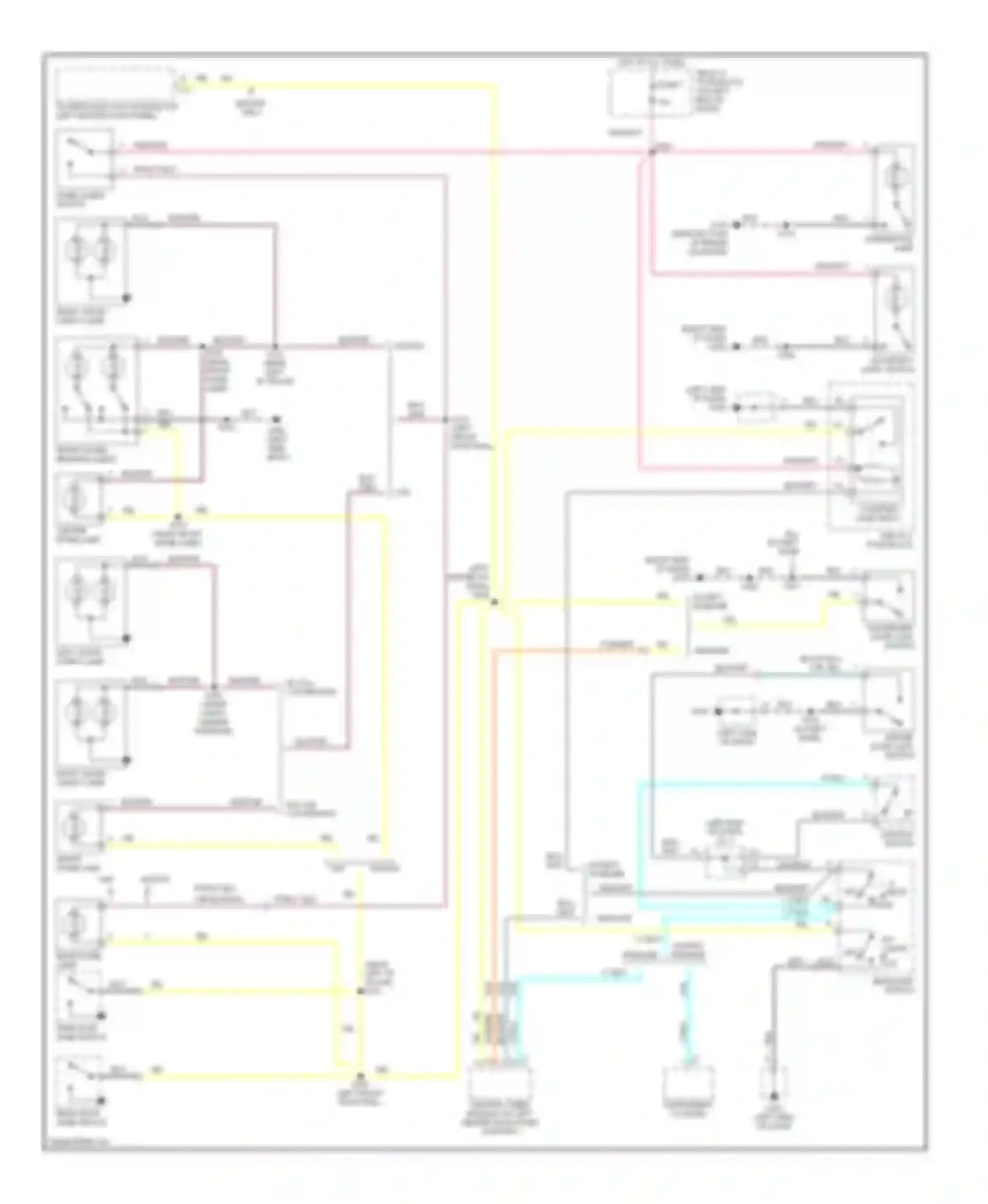 Wiring diagram driver door ajar switch for Dodge Ram Wagon B2500  (1996-2002) (2 of 4)