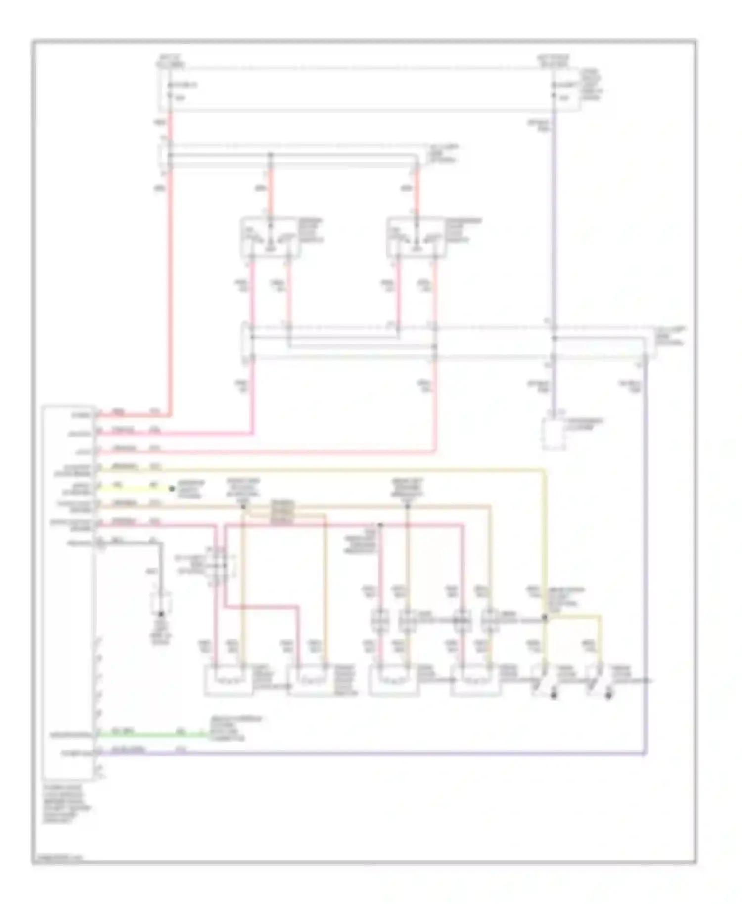 Ram Wagon B3500 Dodge  (1996-2002): Power door lock circuit, midline