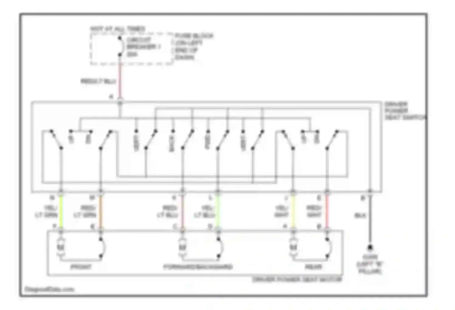 Ram Wagon B3500 Dodge  (1996-2002): Power seat circuits