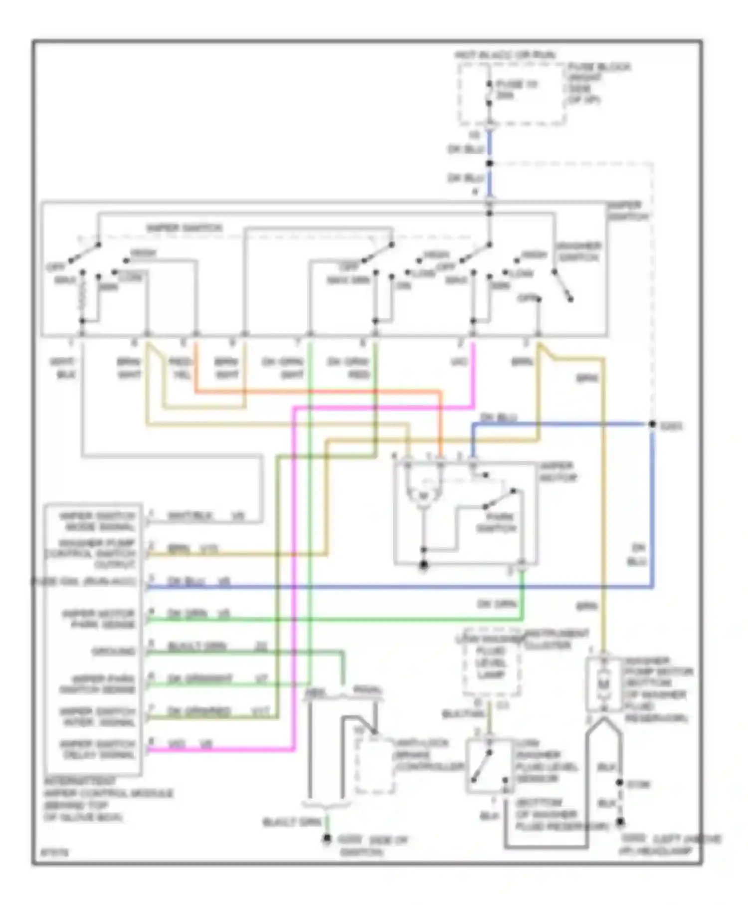 Ram Wagon B3500 Dodge  (1996-2002): Wiper/washer circuit