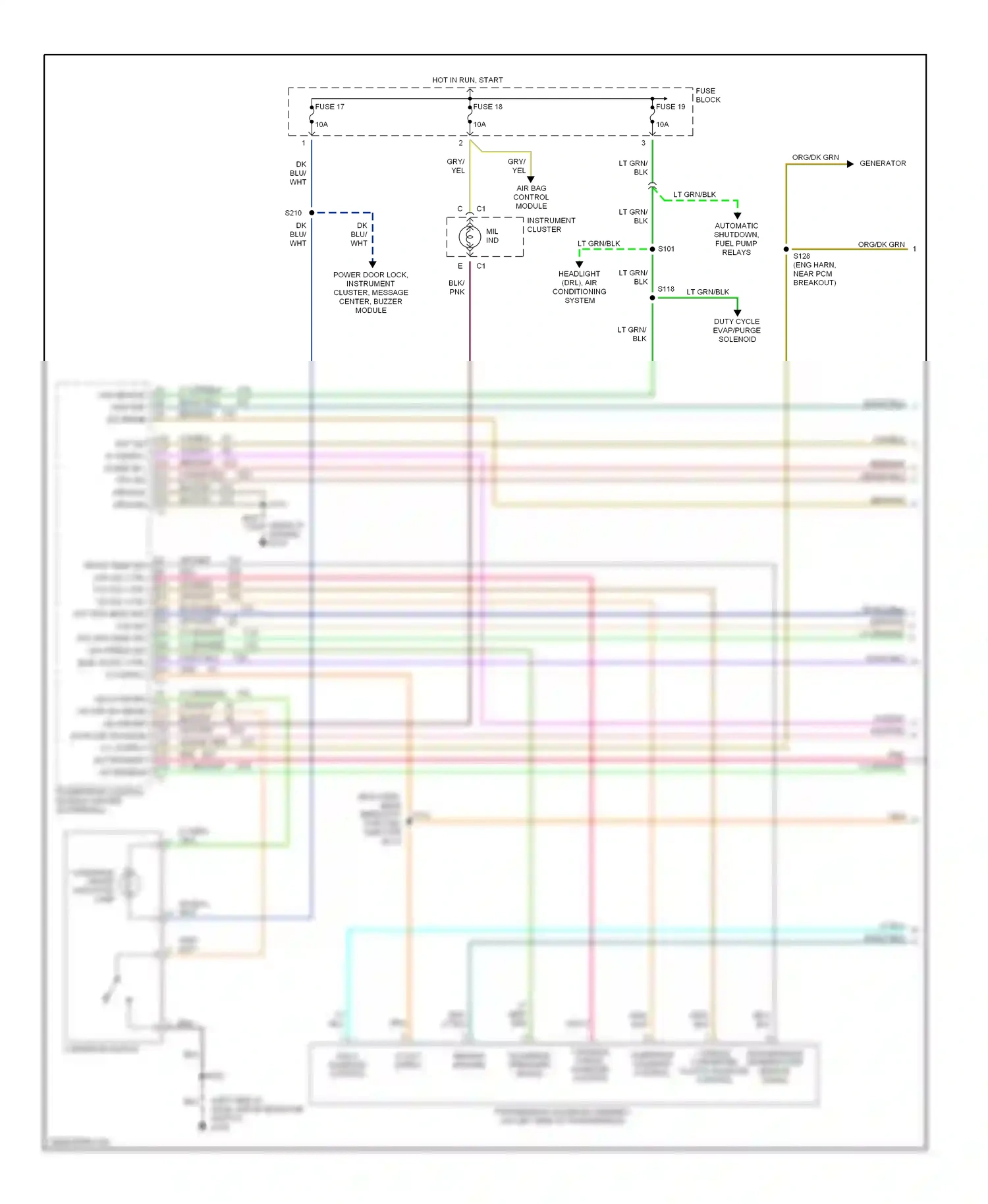 Dodge Ram Wagon B3500  (1996-2002) variable force solenoid control wiring diagram  (1 of 1)