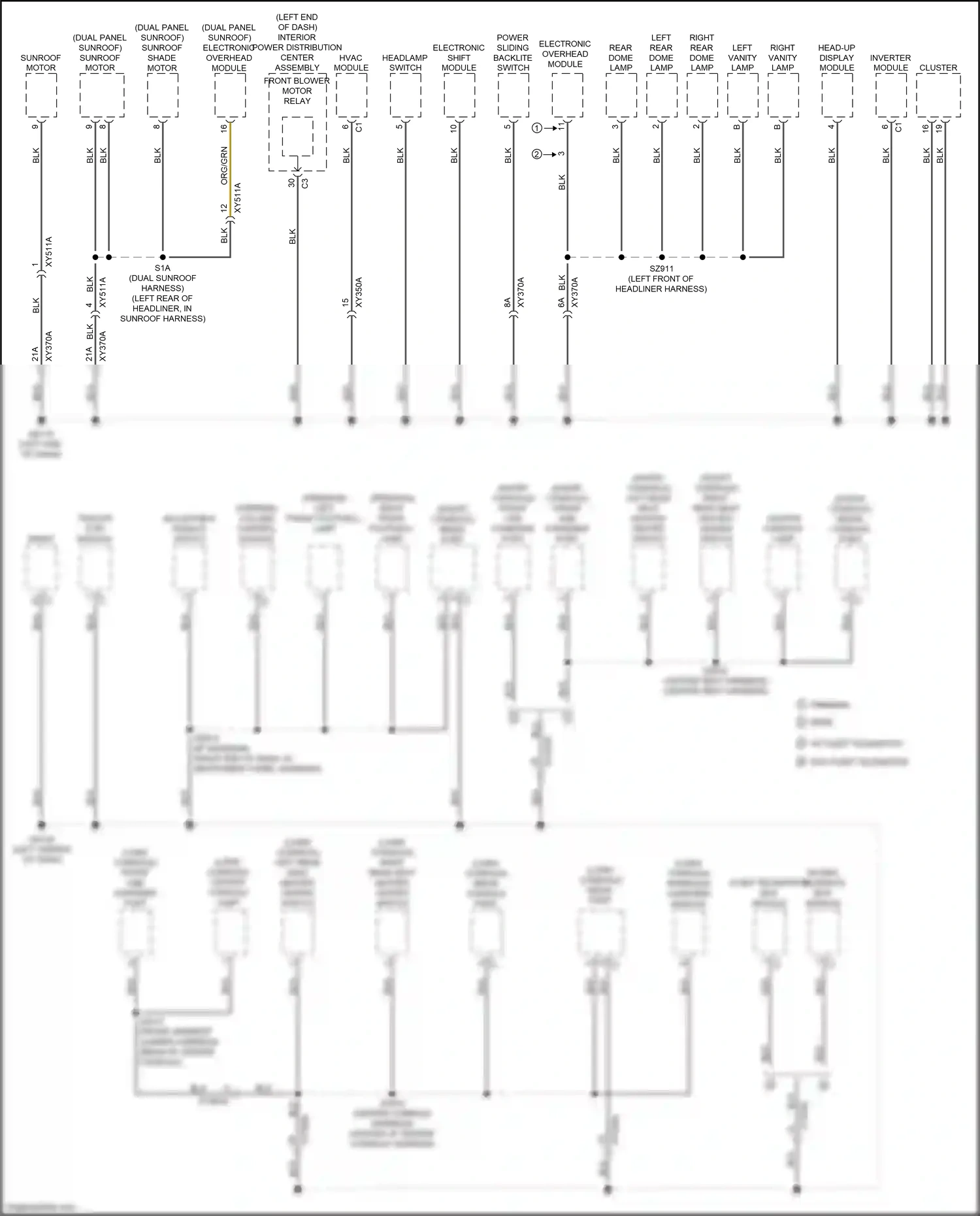 Dodge Ram V (2018-2024) hvac module wiring diagram  (1 of 3)