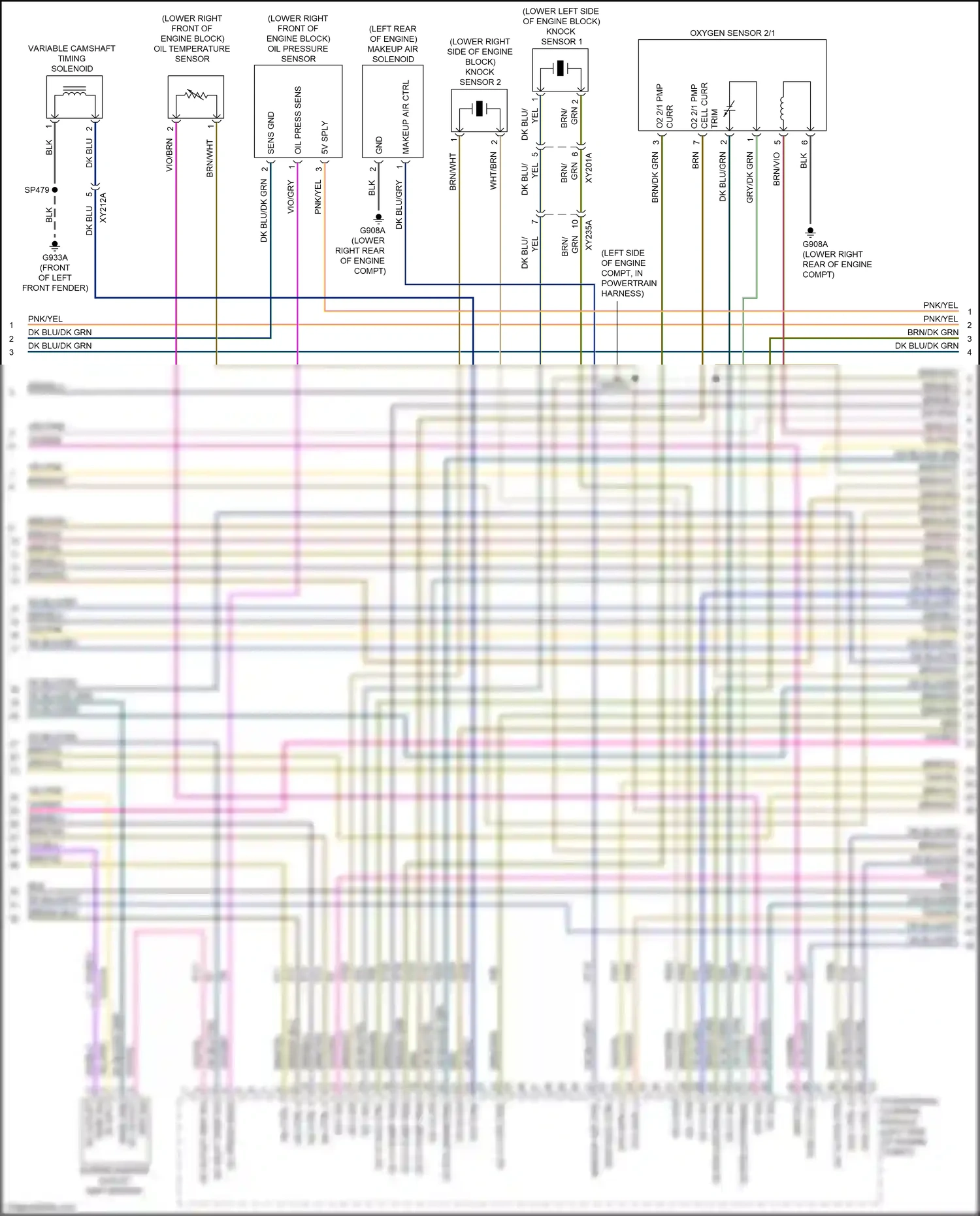 Dodge Ram V (2018-2024) knock sensor #2 wiring diagram  (4 of 4)