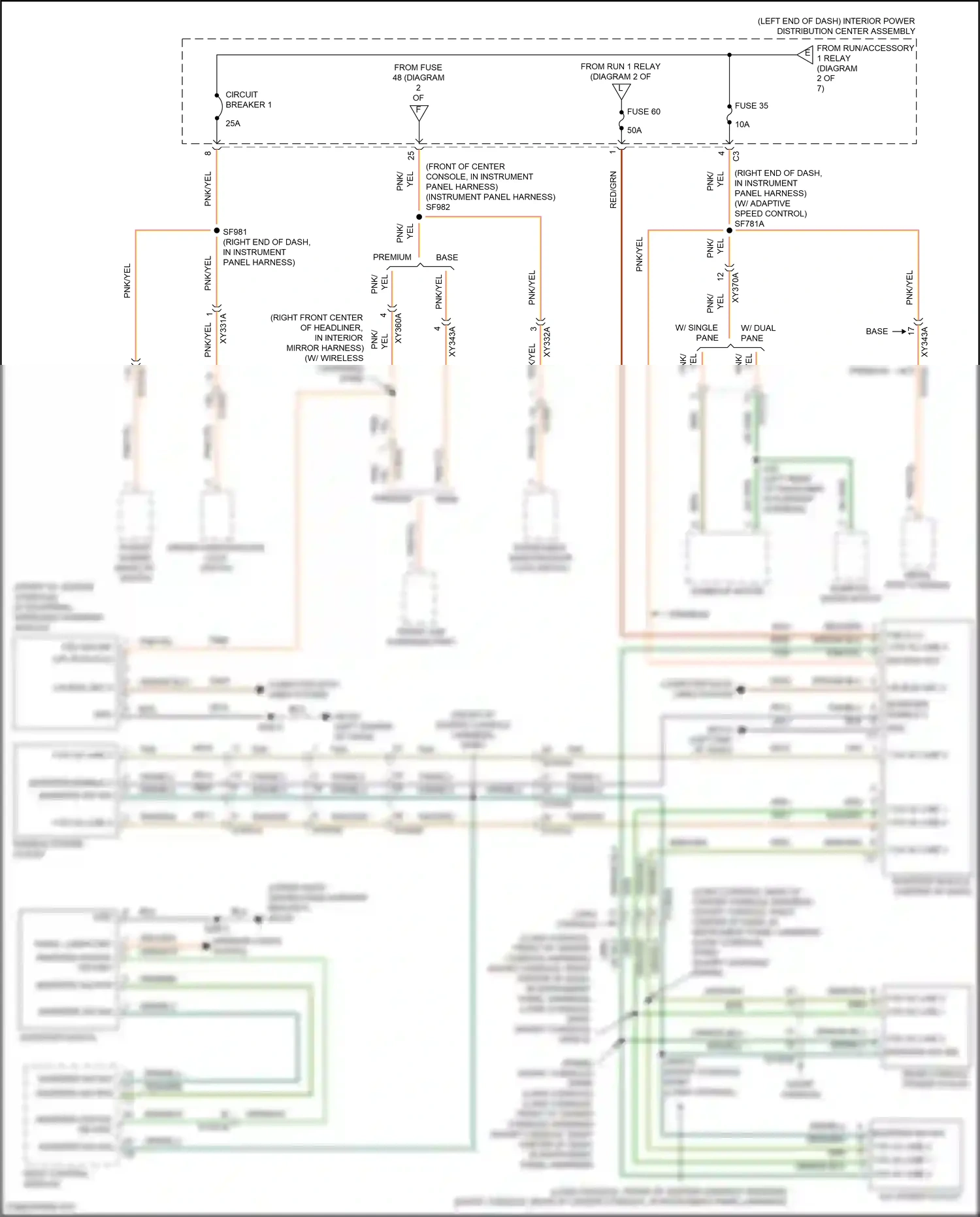 Dodge Ram V (2018-2024) long console wiring diagram  (3 of 3)