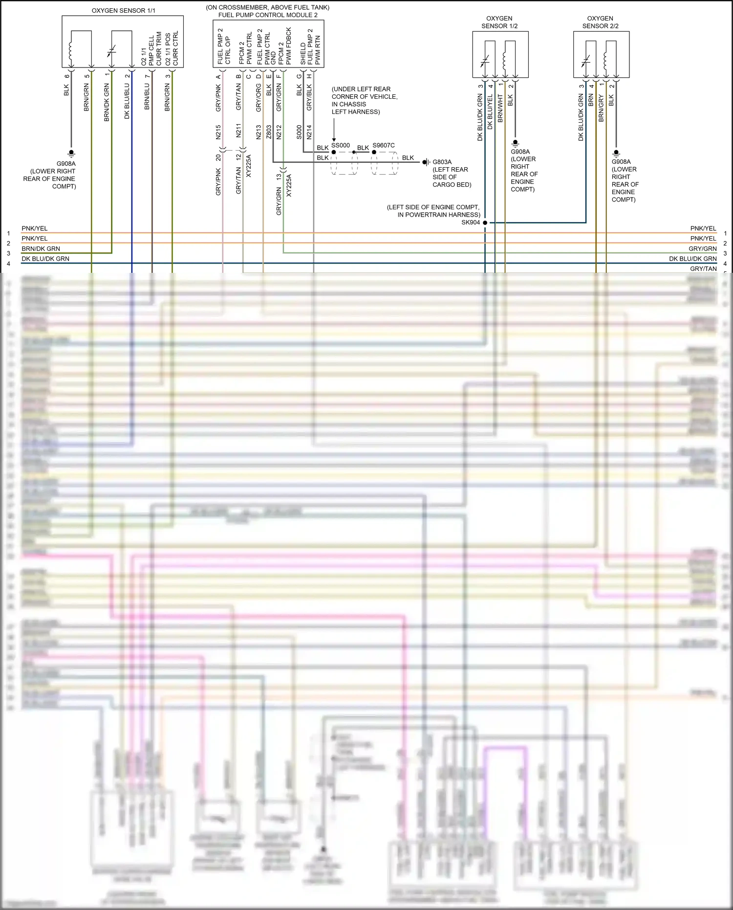 Dodge Ram V (2018-2024) oxygen sensor 2/2 wiring diagram  (5 of 5)