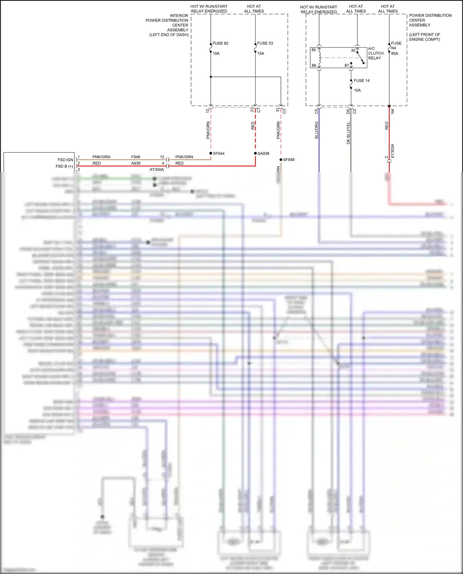 Dodge Ram V (2018-2024) panel mode drv wiring diagram  (1 of 2)