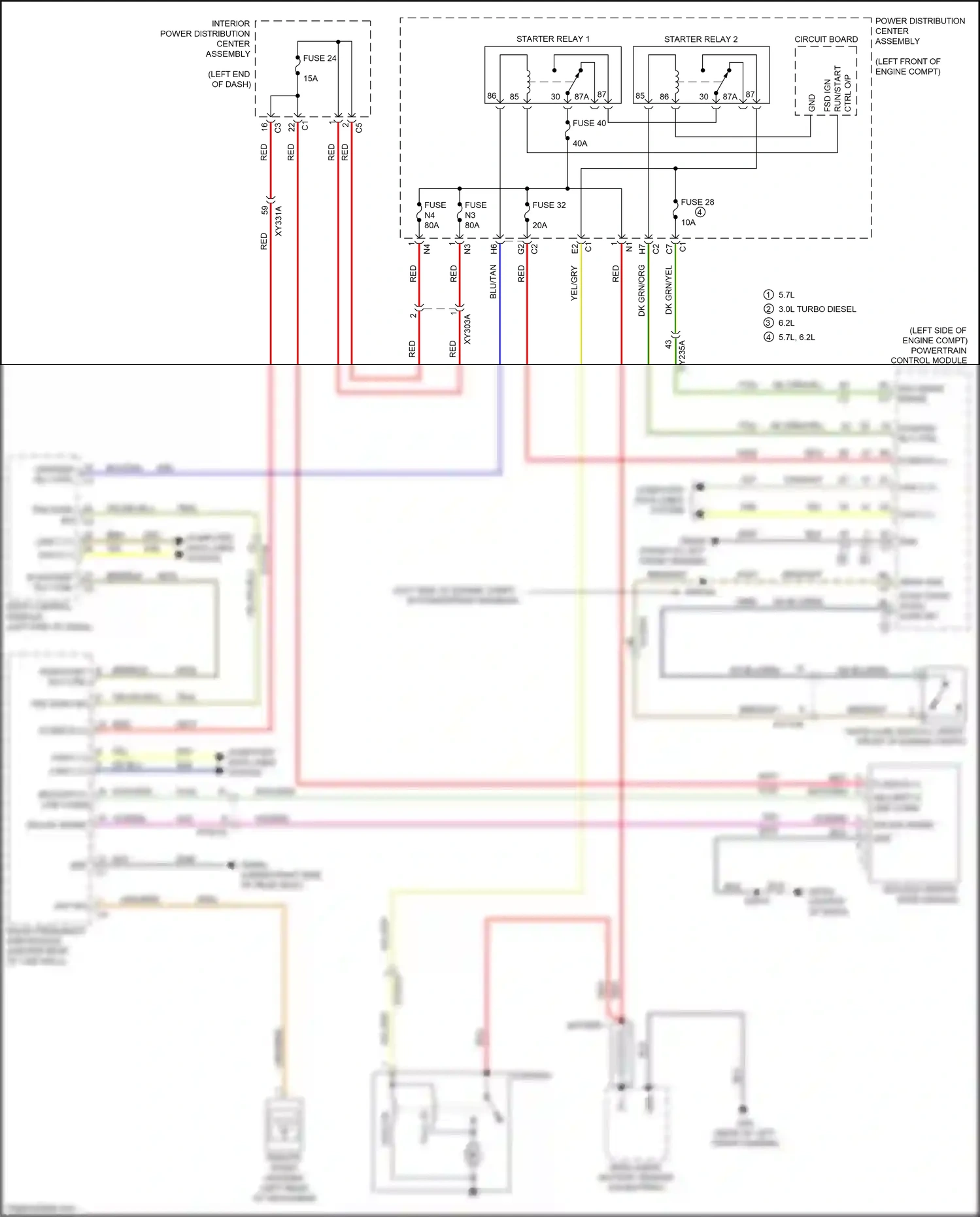 Dodge Ram V (2018-2024) powertrain control module wiring diagram  (10 of 21)
