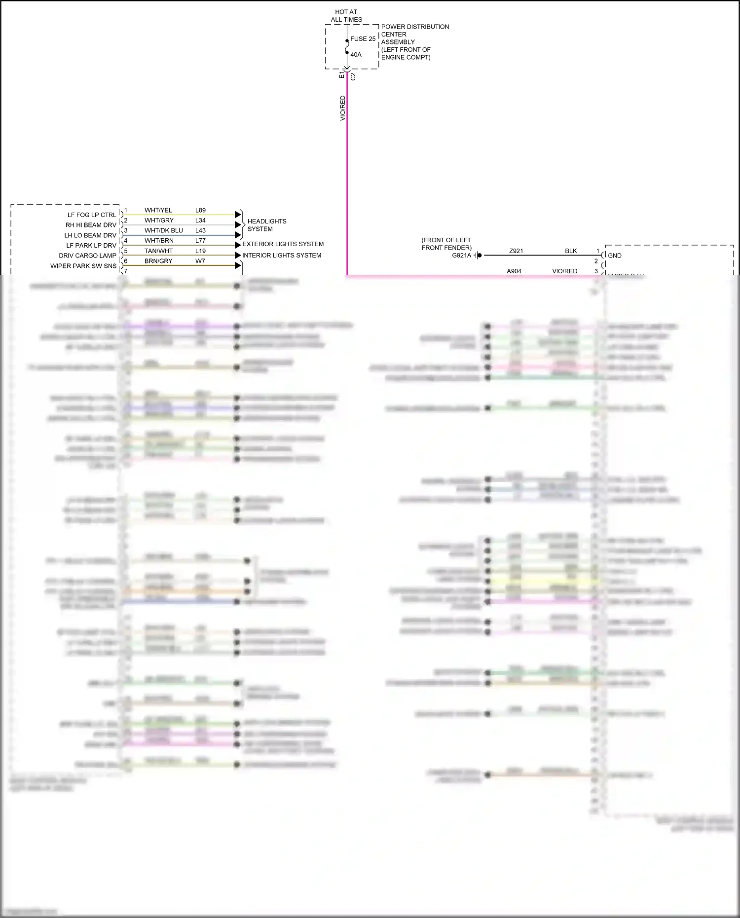 Dodge Ram V (2018-2024) run/start rly ctrl wiring diagram  (1 of 4)