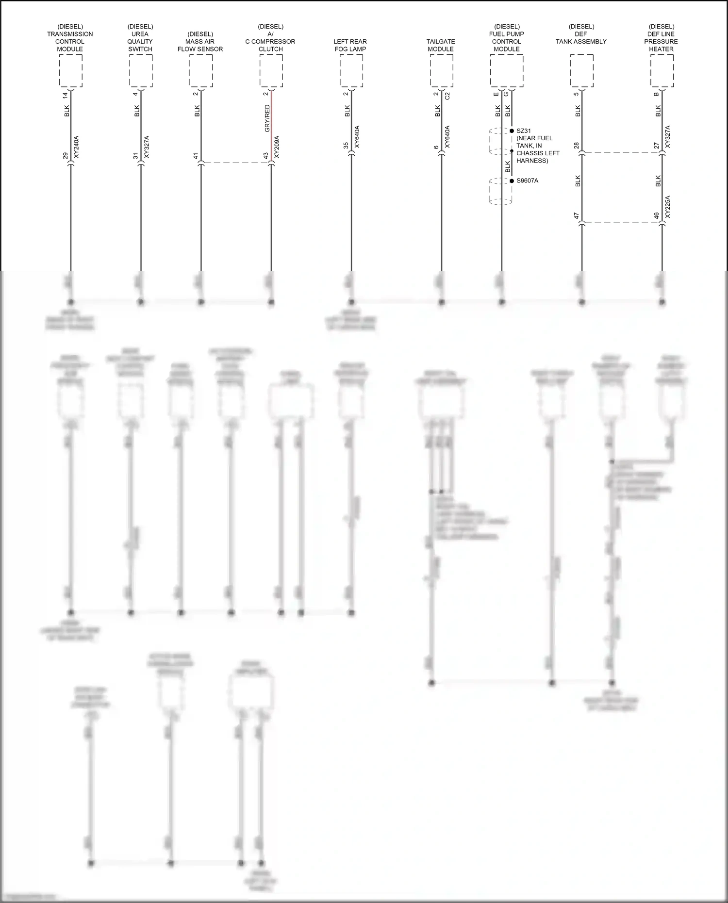 Dodge Ram V (2018-2024) tailgate module wiring diagram  (3 of 4)