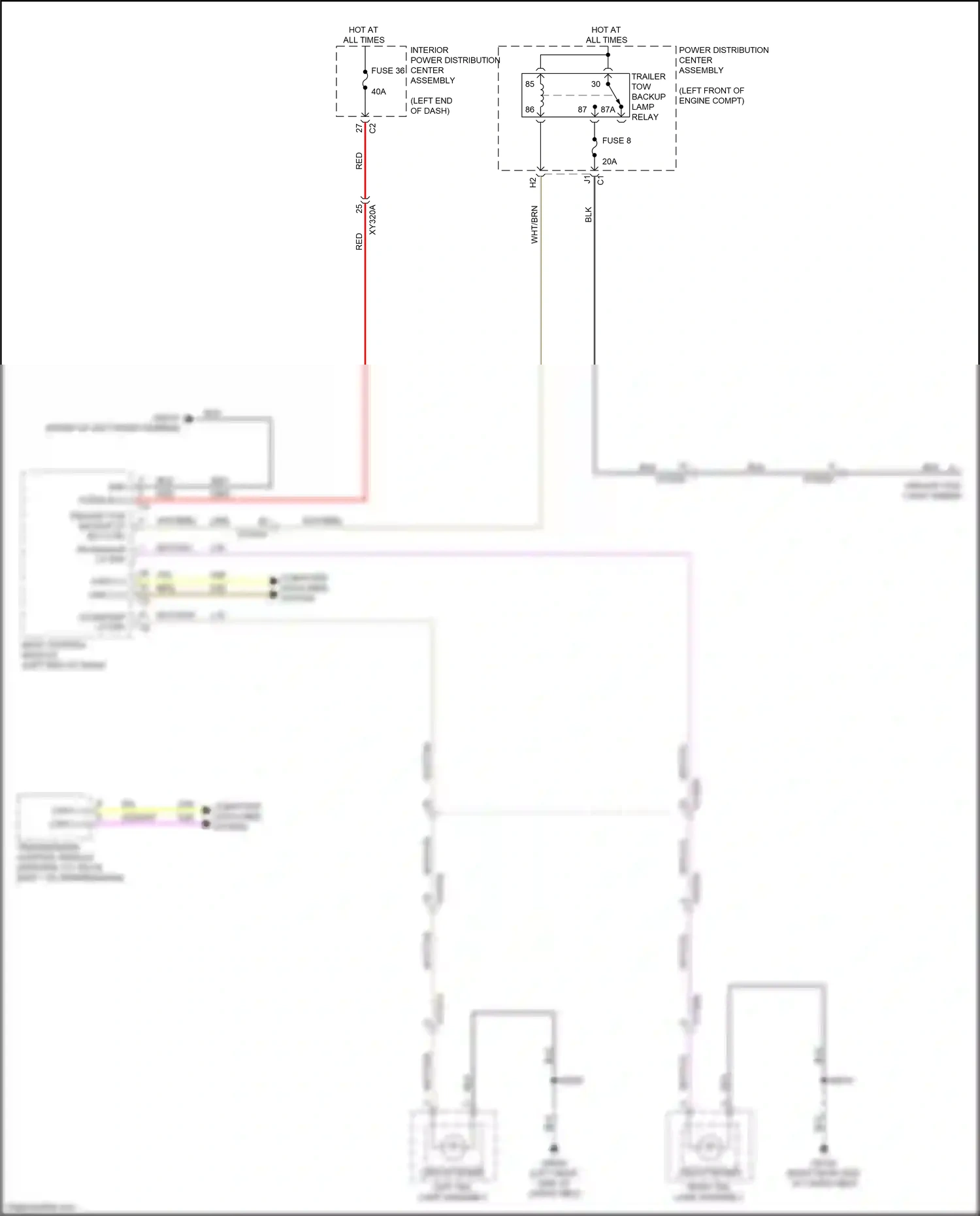 Dodge Ram V (2018-2024) transmission control module wiring diagram  (2 of 7)