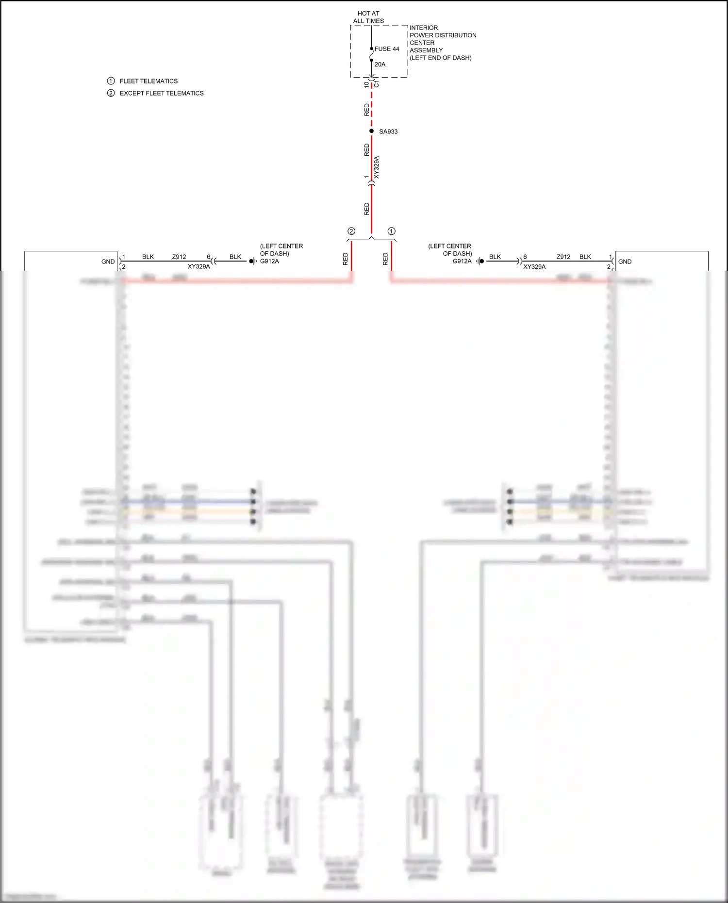 Dodge Ram V (2018-2024) usb cable wiring diagram  (20 of 20)