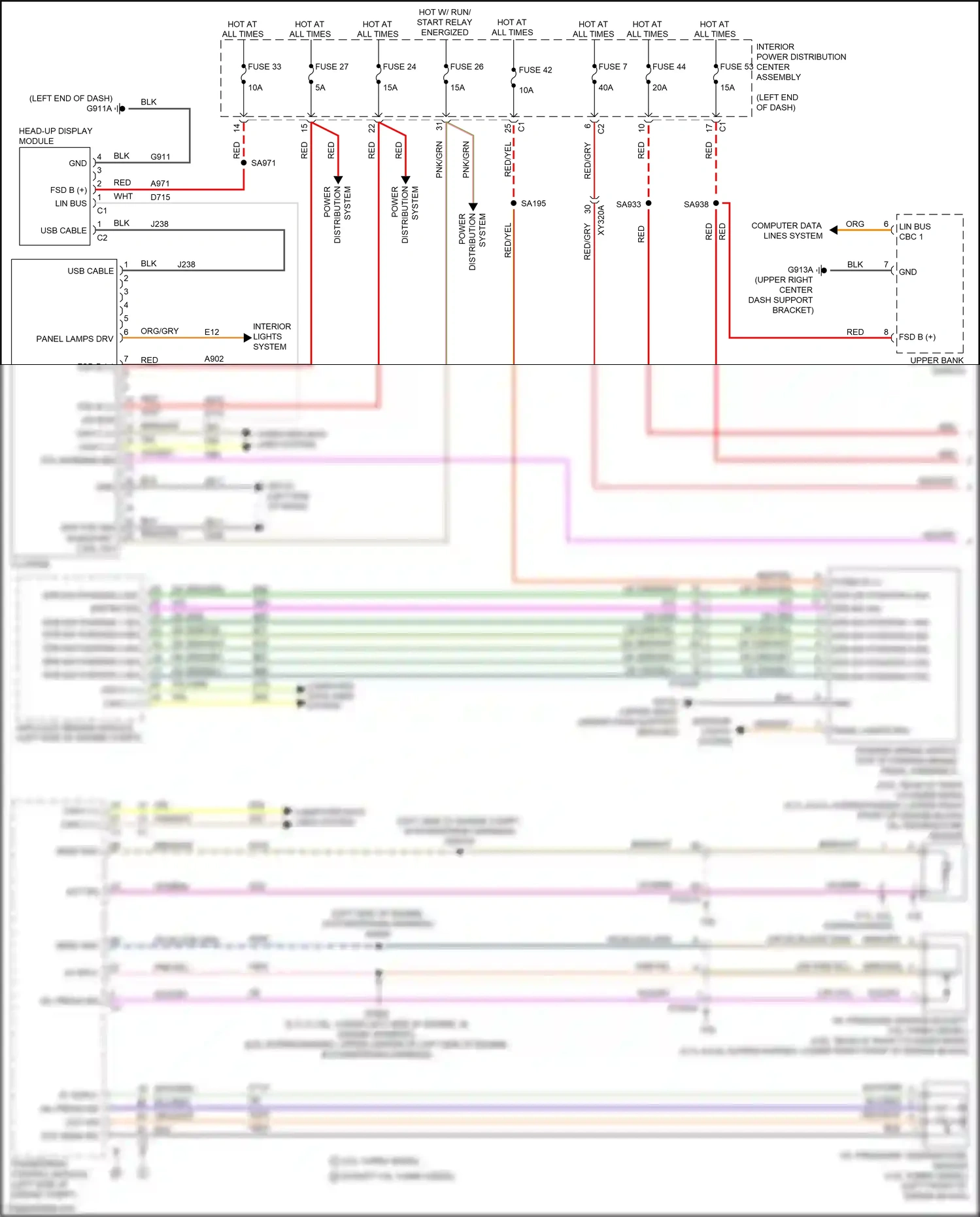 Dodge Ram V (2018-2024) usb cable wiring diagram  (1 of 20)