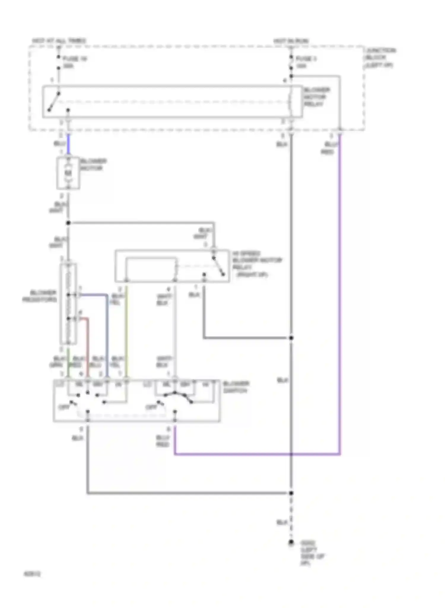 Stealth Dodge I (1990-1996): Heater circuit
