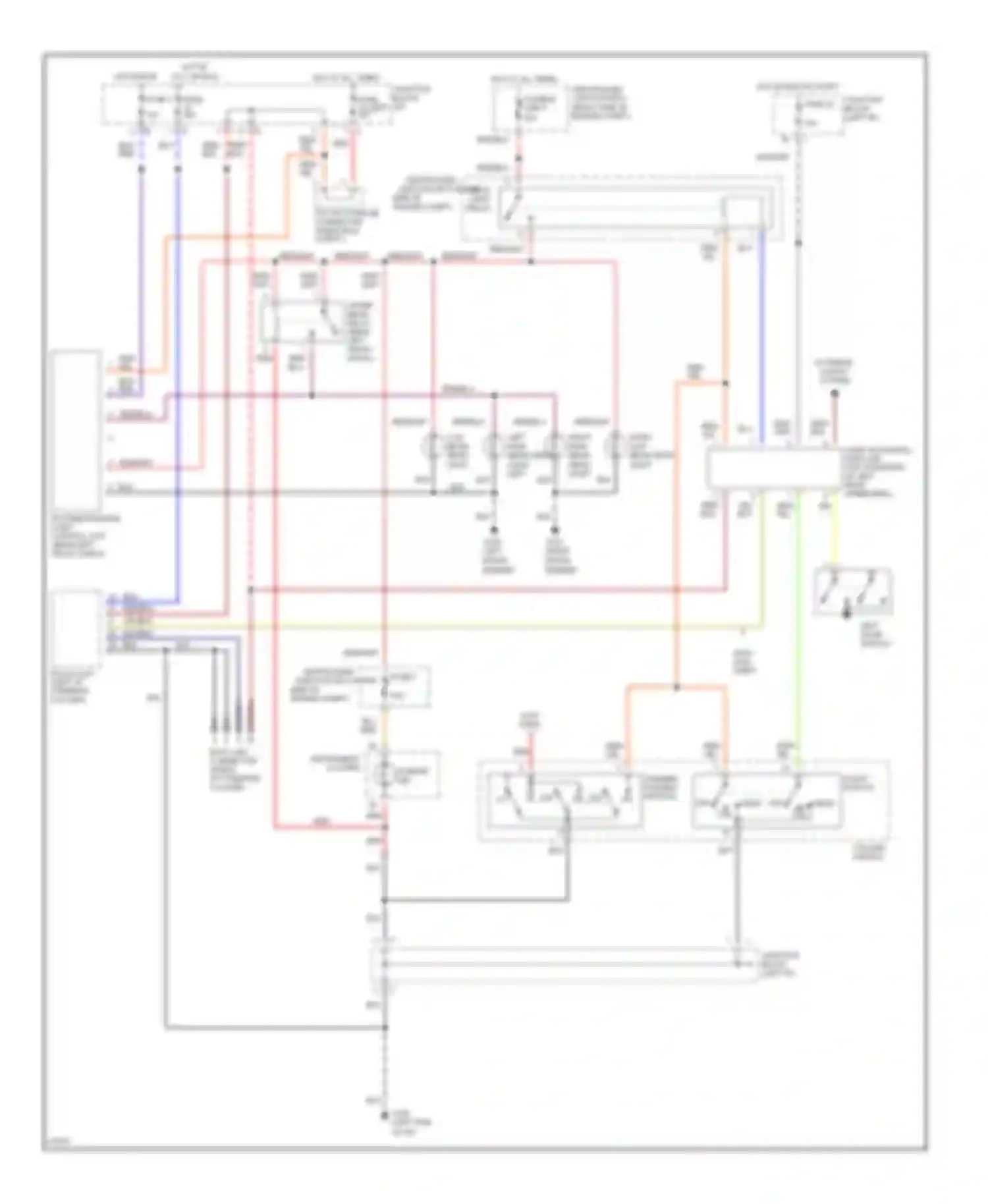 Stealth Dodge I (1990-1996): Headlamps circuit, with drl