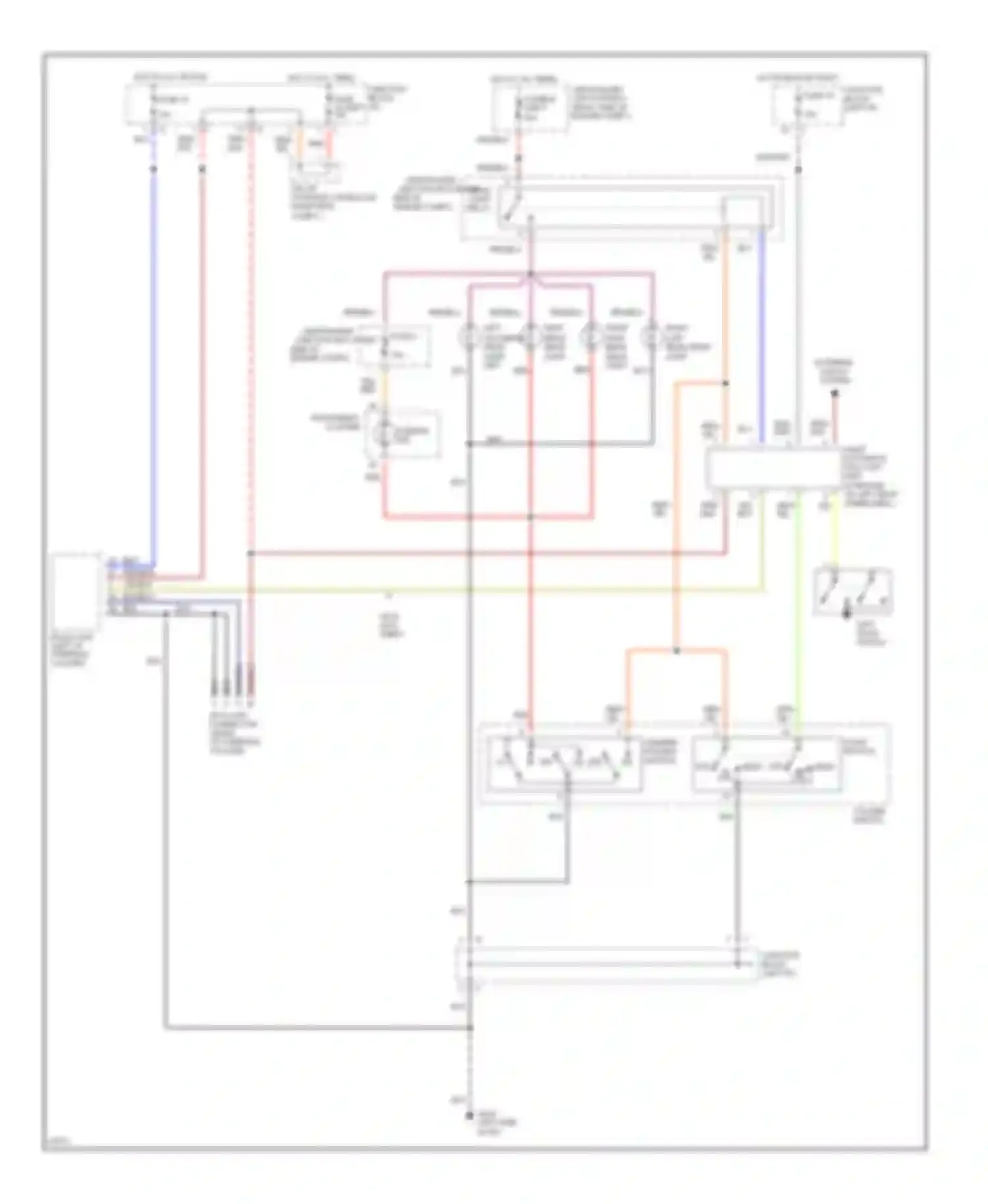 Stealth Dodge I (1990-1996): Headlamps circuit, without drl