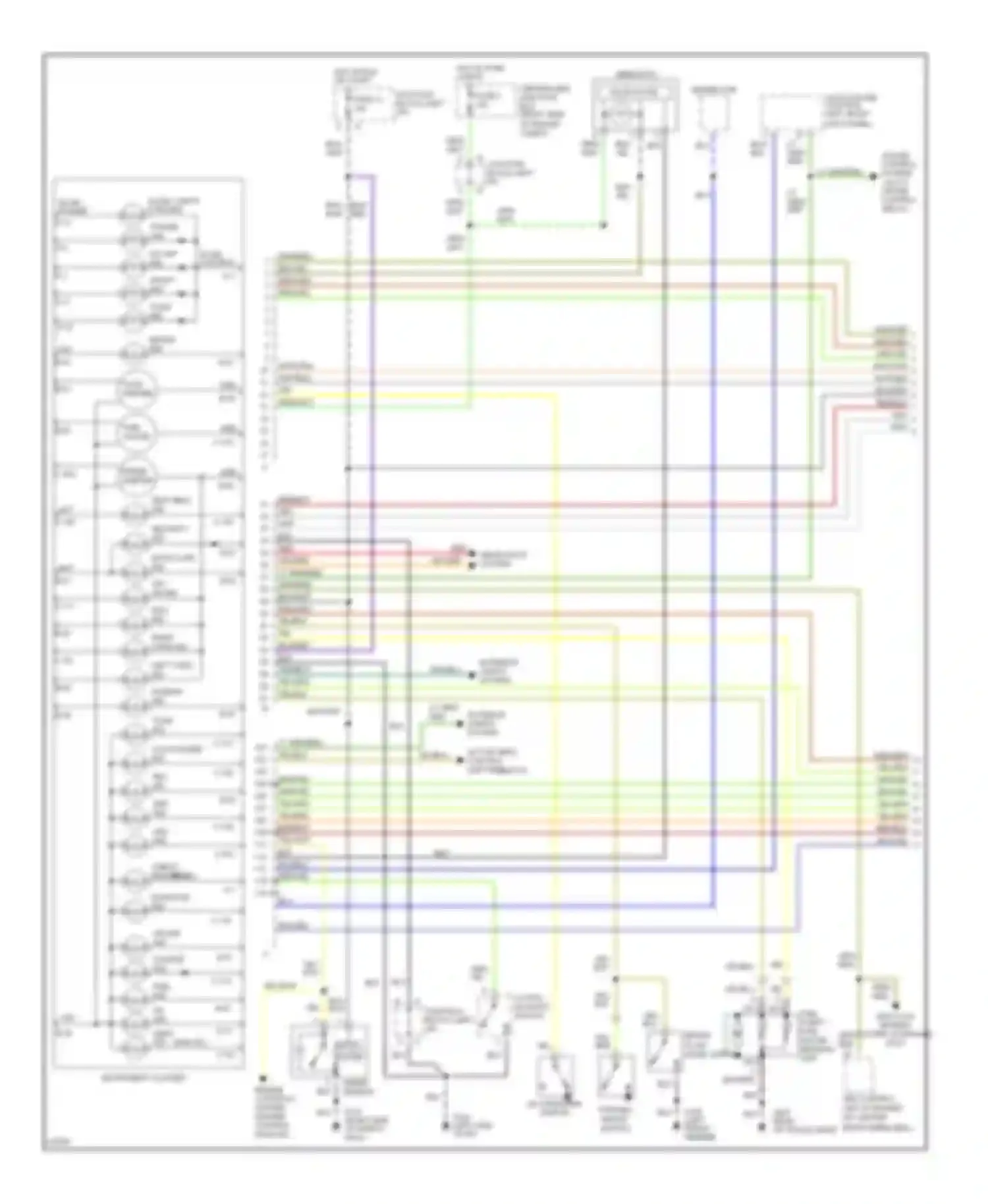 Stealth Dodge I (1990-1996): Indicators & gauges circuit (1 of 2)
