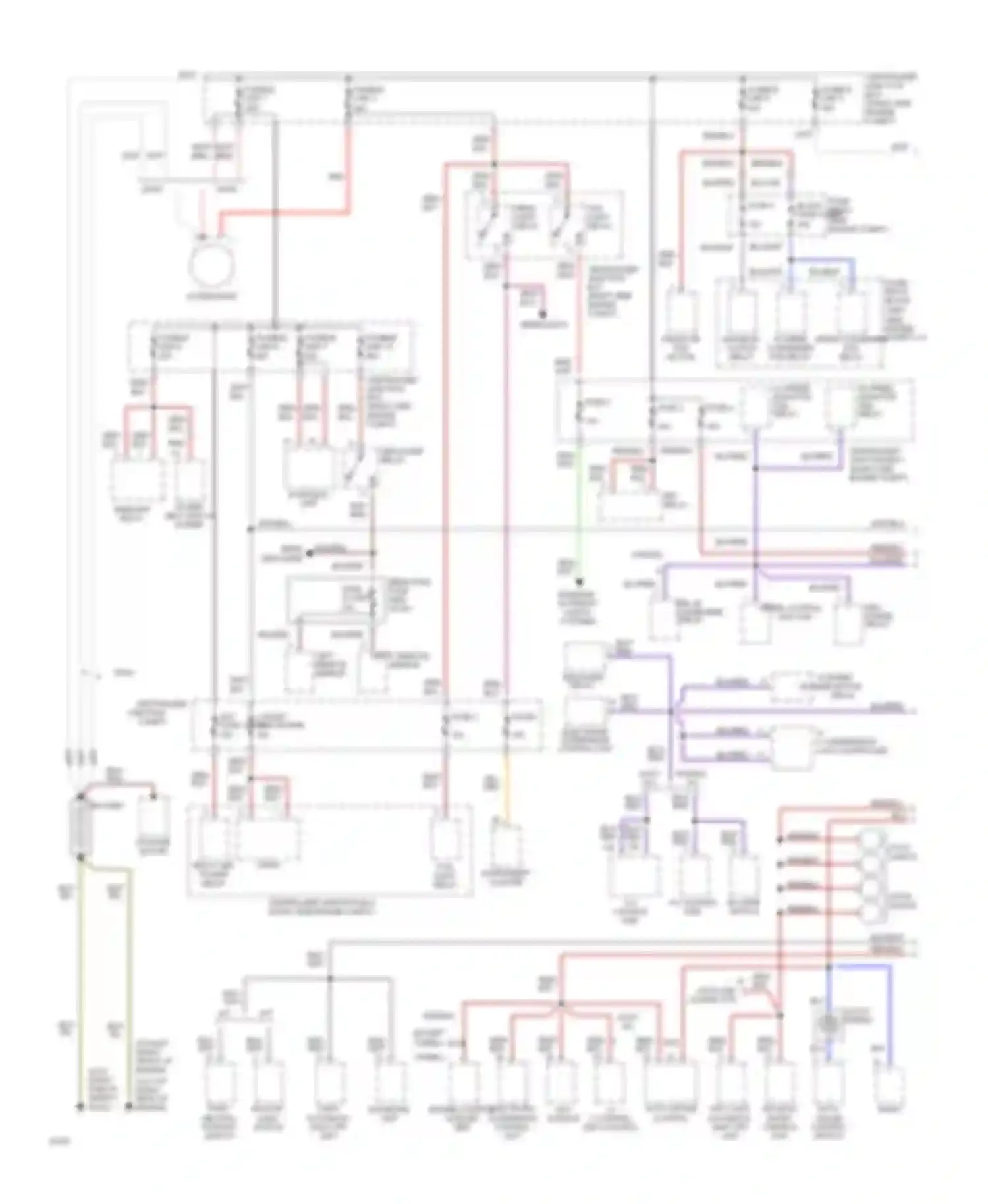 Stealth Dodge I (1990-1996): Power distribution circuit (1 of 3)