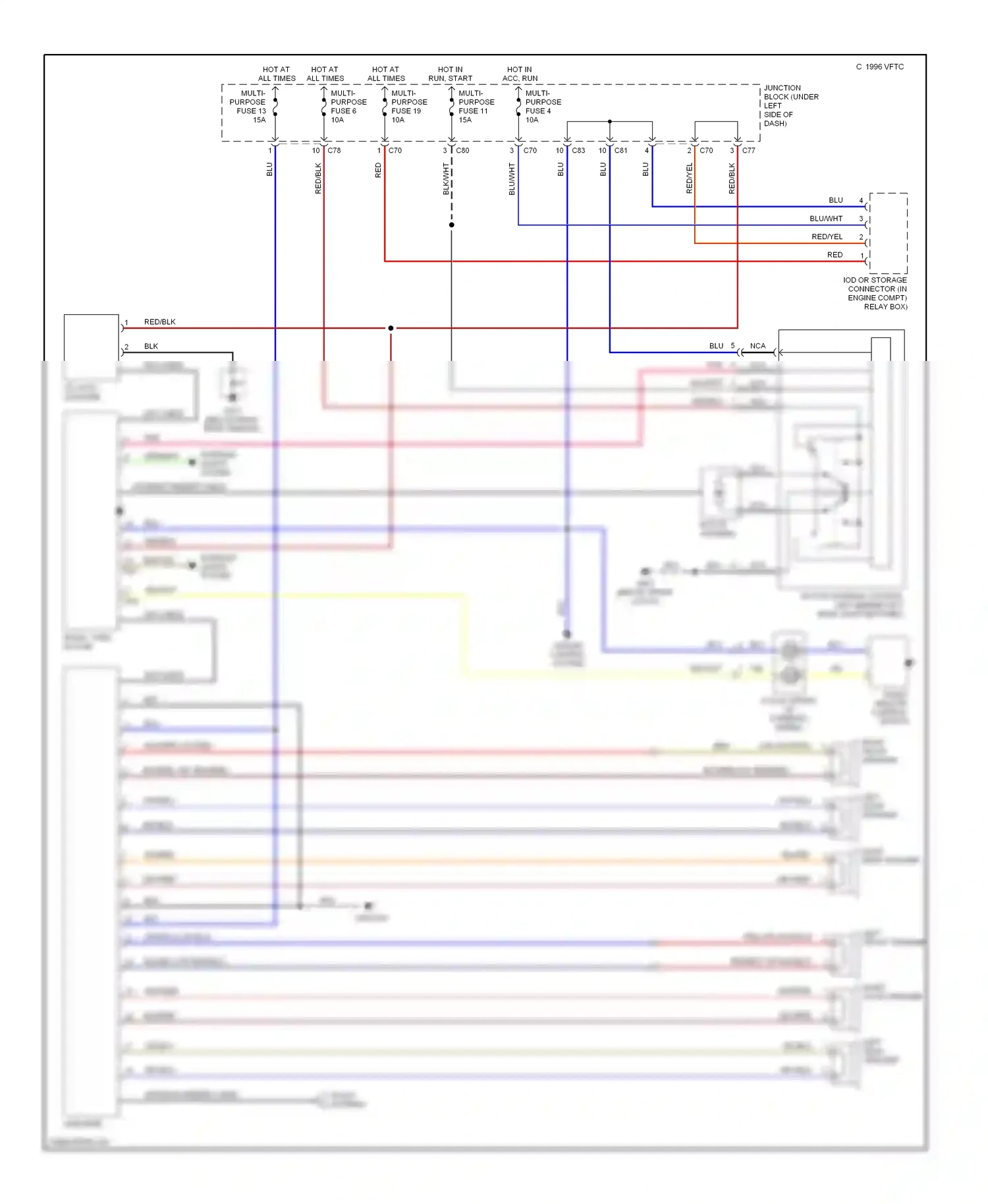 Dodge Stealth I (1990-1996) blu wiring diagram  (40 of 46)
