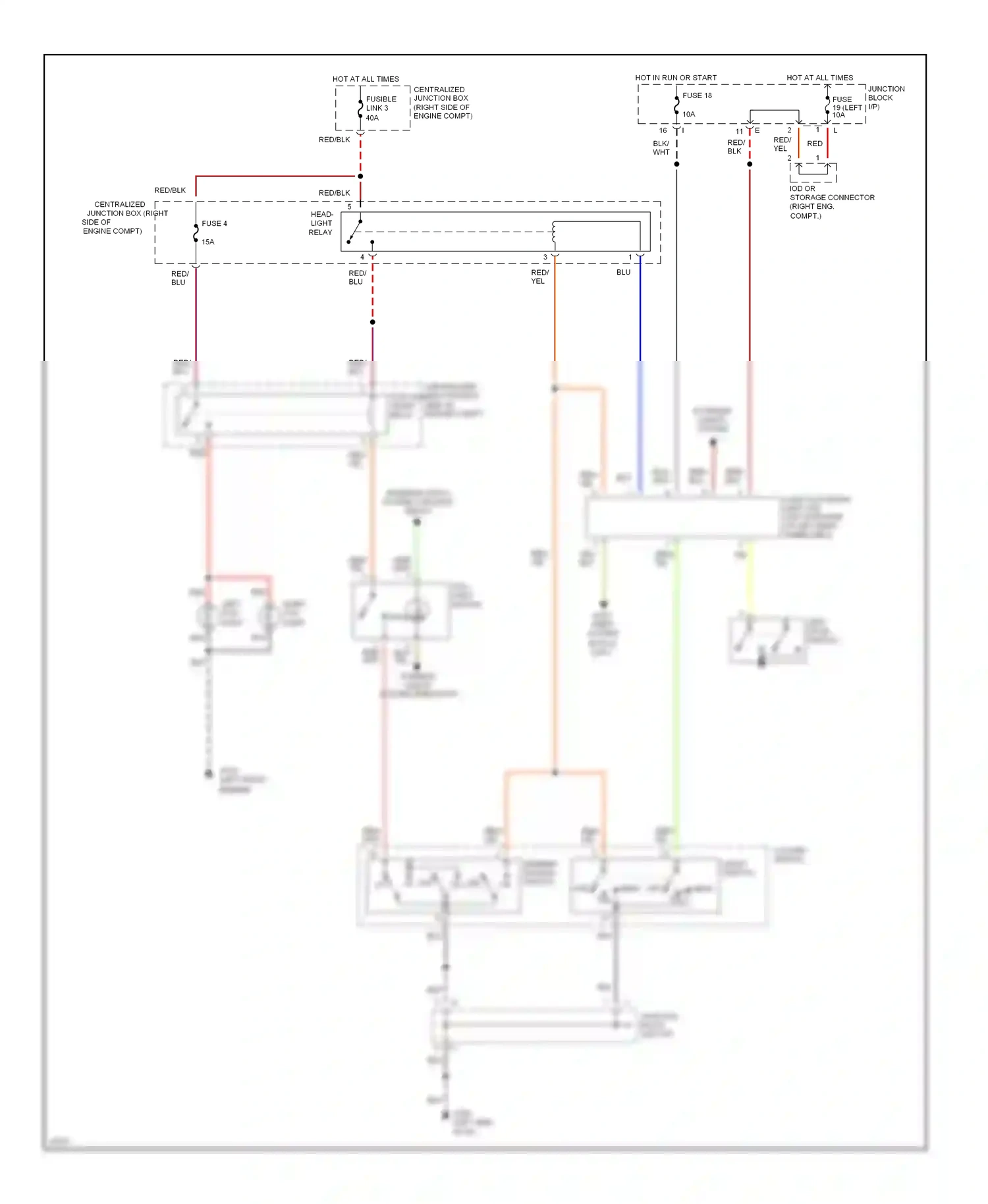 Dodge Stealth I (1990-1996) column switch wiring diagram  (1 of 9)