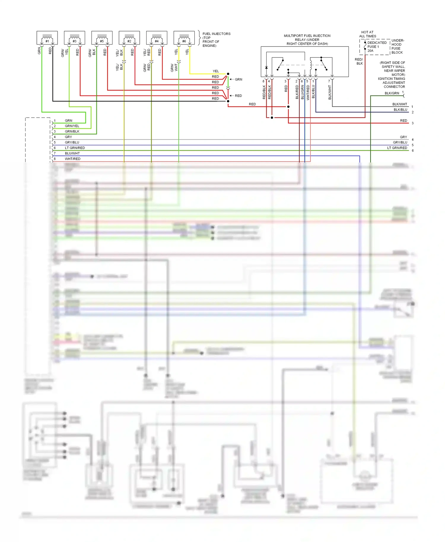 Dodge Stealth I (1990-1996) condensor assembly wiring diagram  (1 of 1)