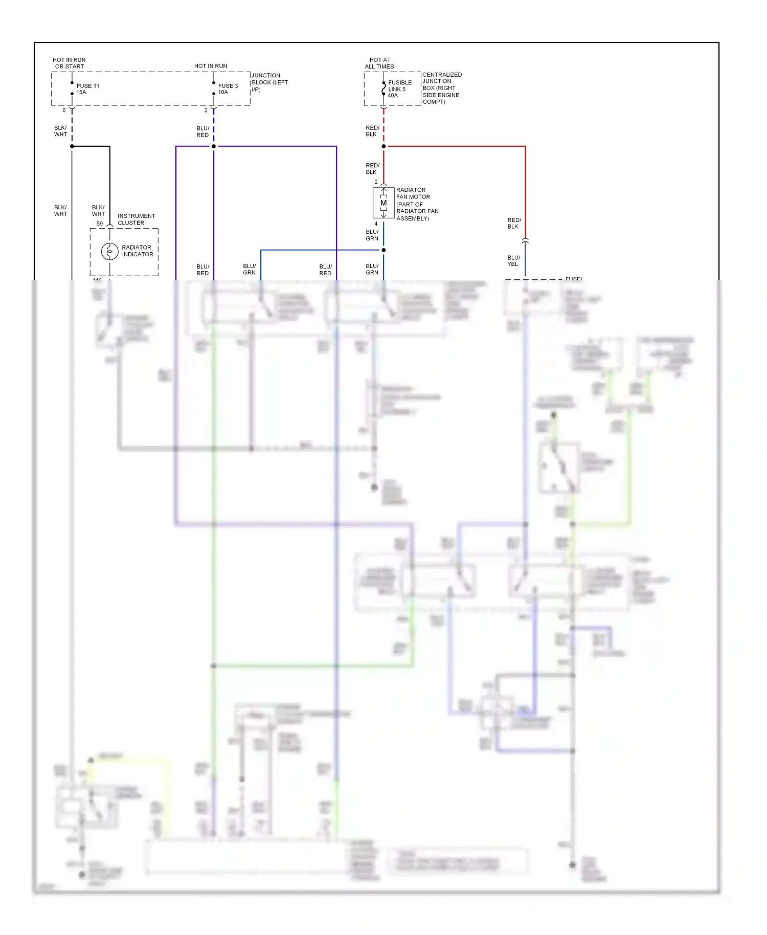 Dodge Stealth I (1990-1996) engine coolant level switch wiring diagram  (3 of 4)