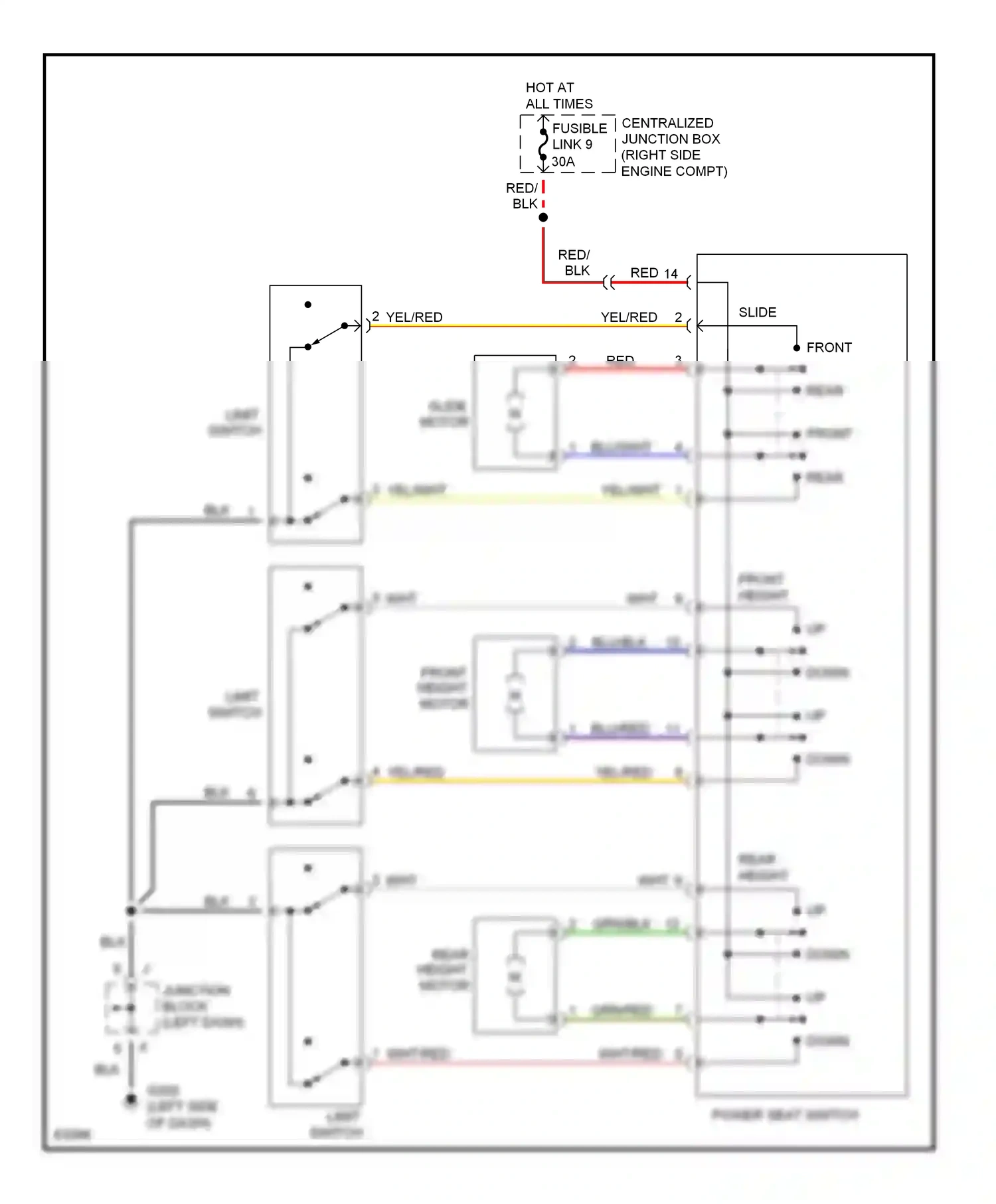 Dodge Stealth I (1990-1996) front wiring diagram  (1 of 1)
