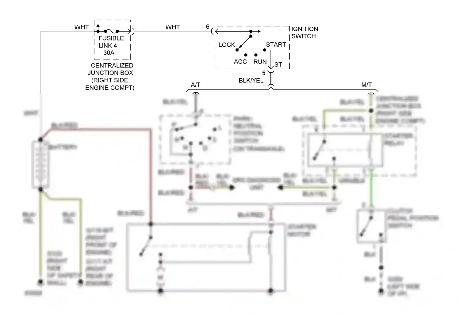 Dodge Stealth I (1990-1996) ignition switch wiring diagram  (7 of 8)