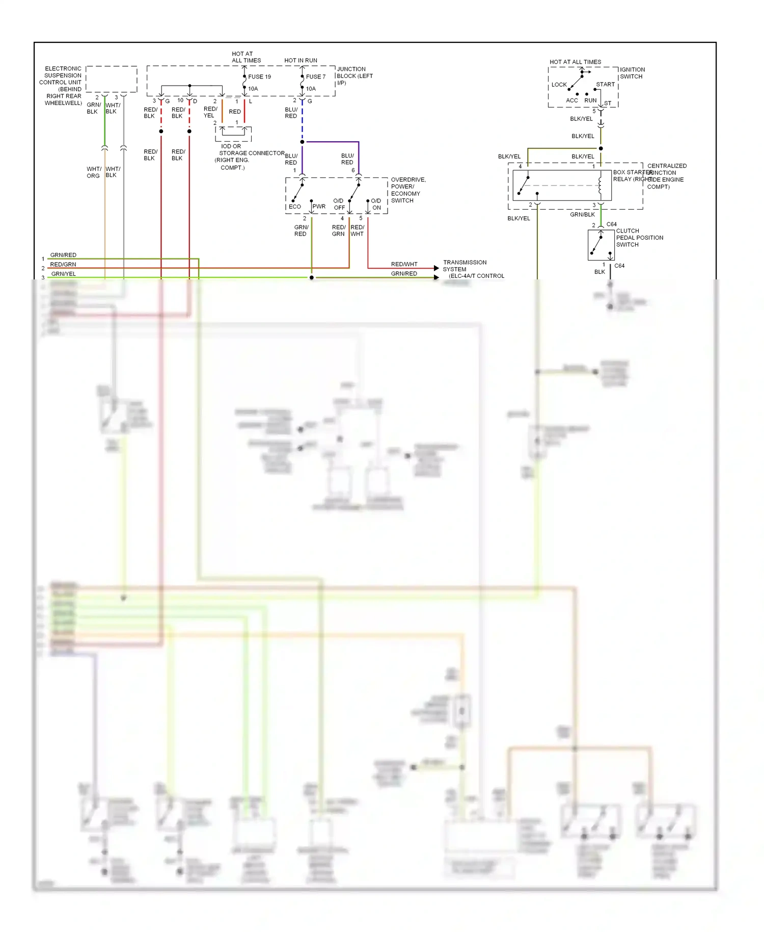 Dodge Stealth I (1990-1996) ignition switch wiring diagram  (3 of 8)