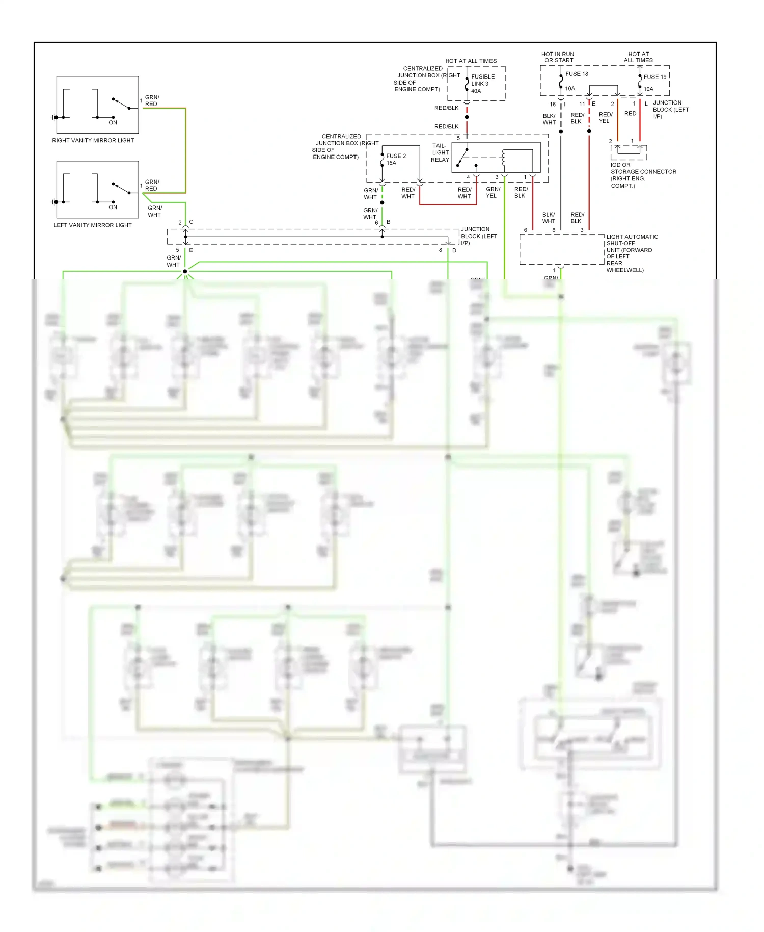 Dodge Stealth I (1990-1996) light switch wiring diagram  (4 of 7)