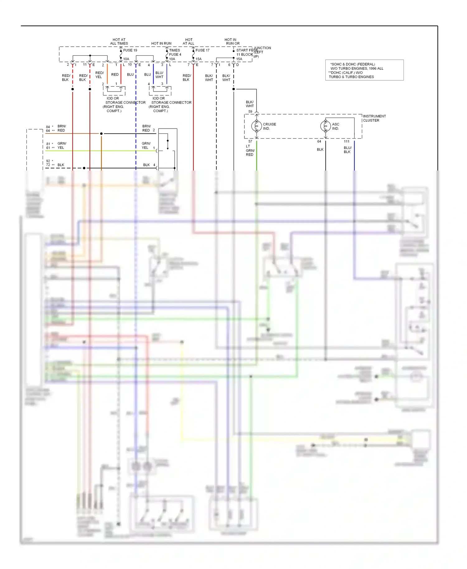 Dodge Stealth I (1990-1996) stop light switch wiring diagram  (2 of 4)