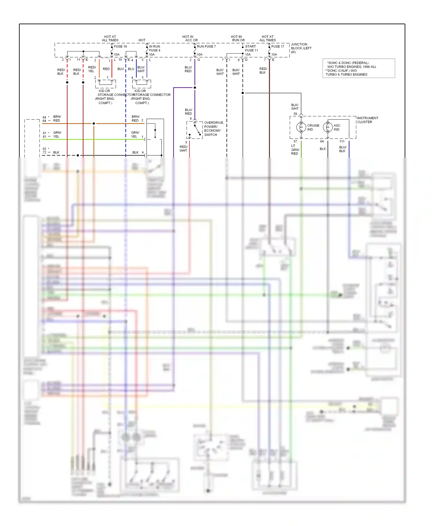Dodge Stealth I (1990-1996) throttle position sensor wiring diagram  (1 of 2)
