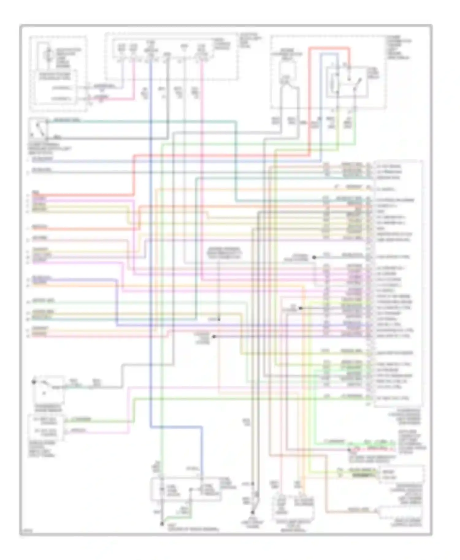 Wiring diagram cooling fans system for Dodge Stratus I (1995-2000) (3 of 3)