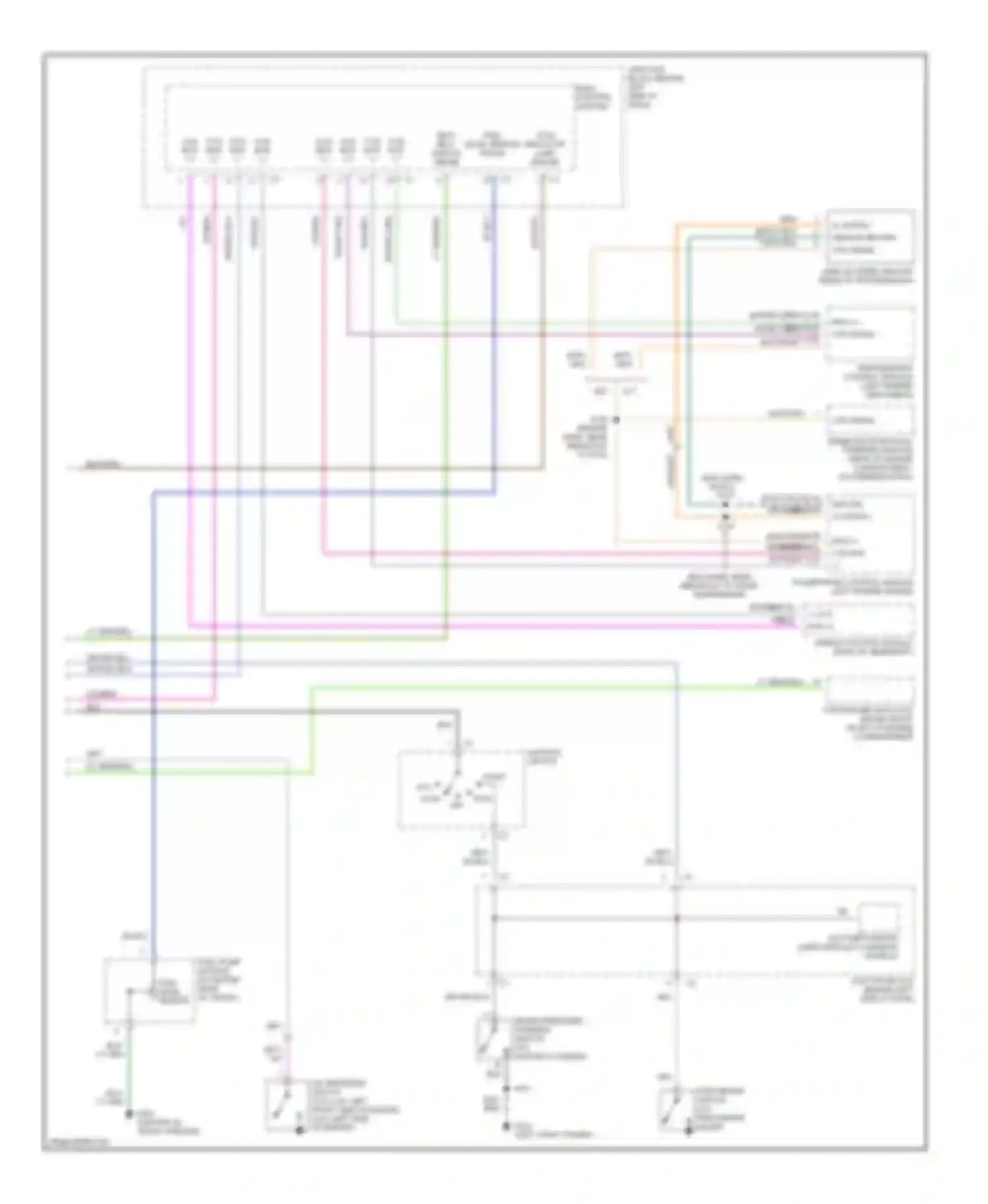 Wiring diagram left strut tower) for Dodge Stratus I (1995-2000) (4 of 11)