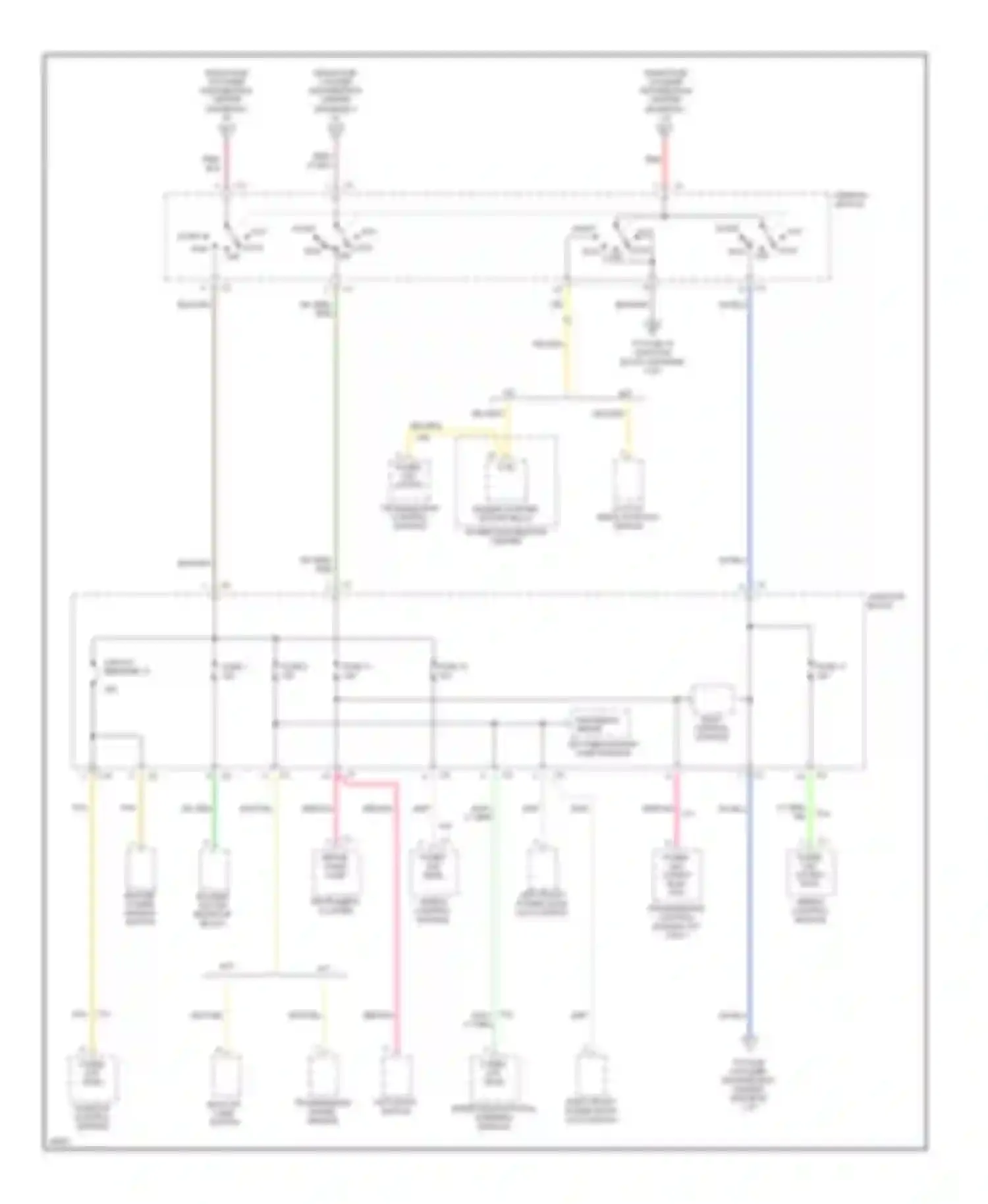 Wiring diagram master power window switch for Dodge Stratus I (1995-2000) (2 of 3)