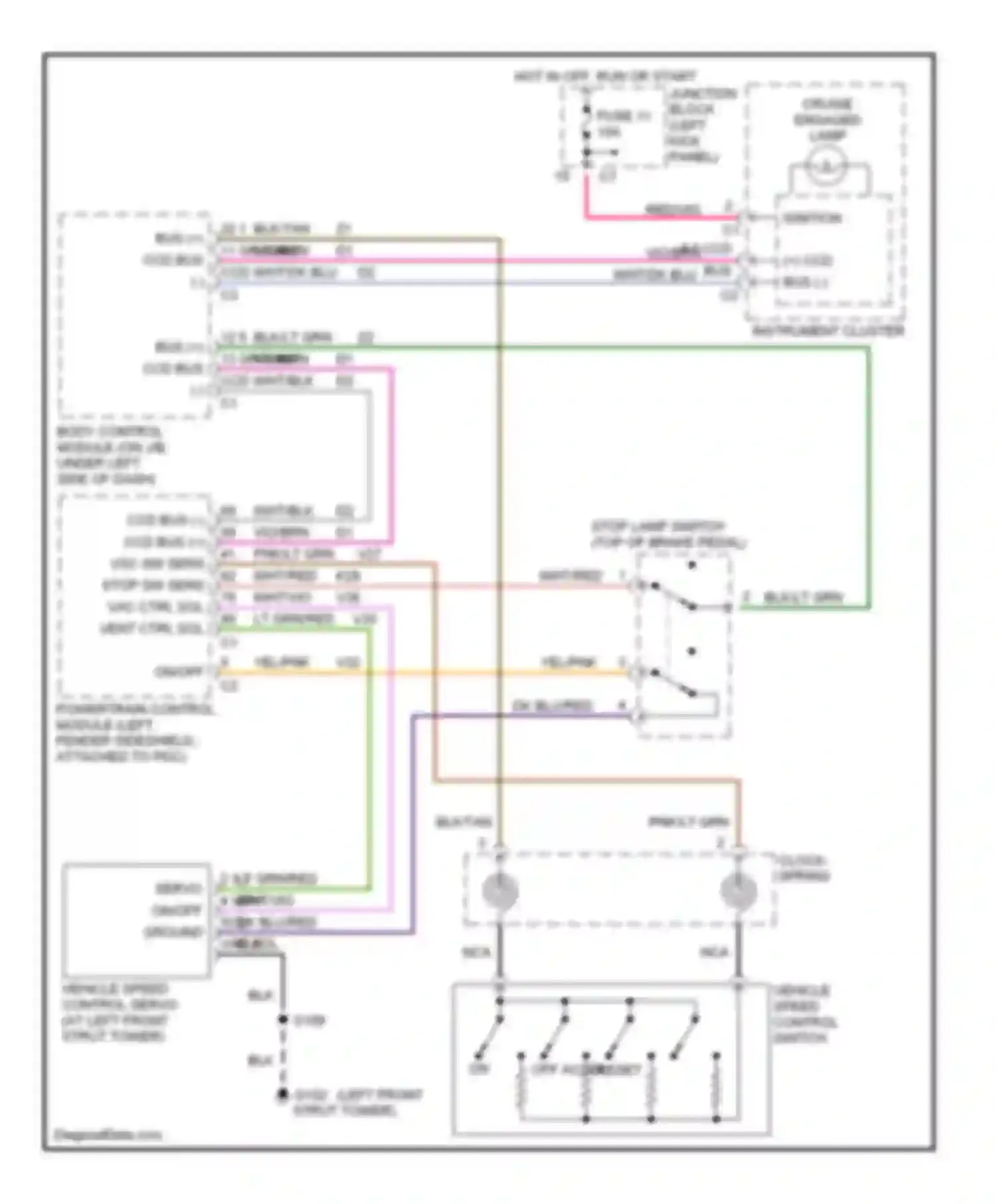 Wiring diagram wht/blk for Dodge Stratus I (1995-2000) (6 of 18)