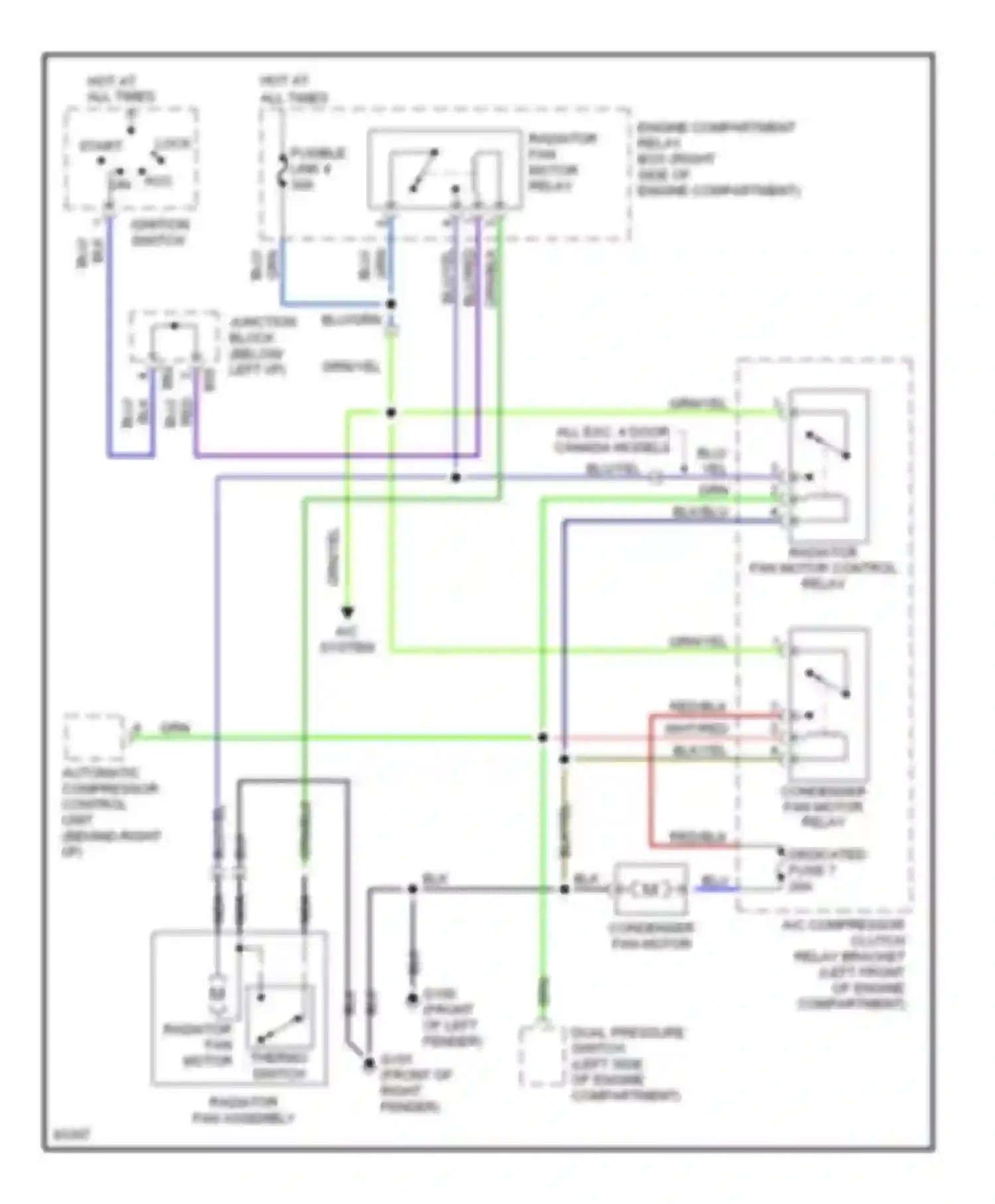 Summit Eagle I (1989-1996): 1.5l, cooling fan circuit