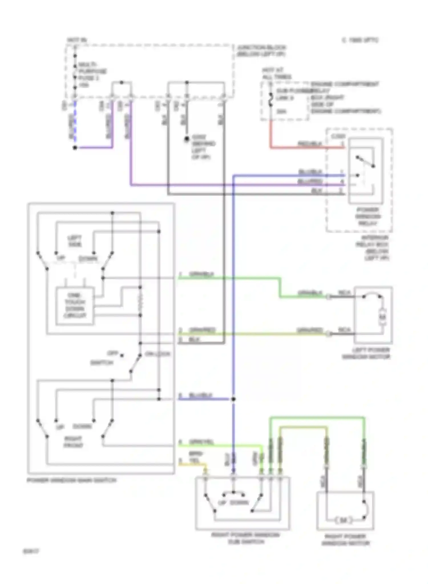 Summit Eagle I (1989-1996): Power window circuit
