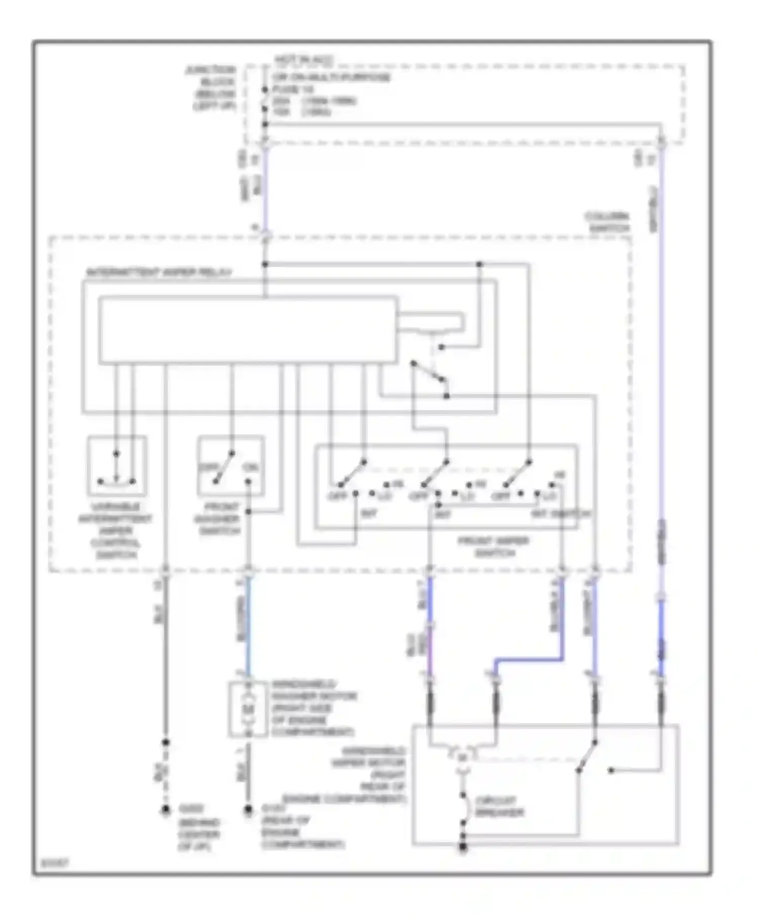 Summit Eagle I (1989-1996): Interval wiper/washer circuit