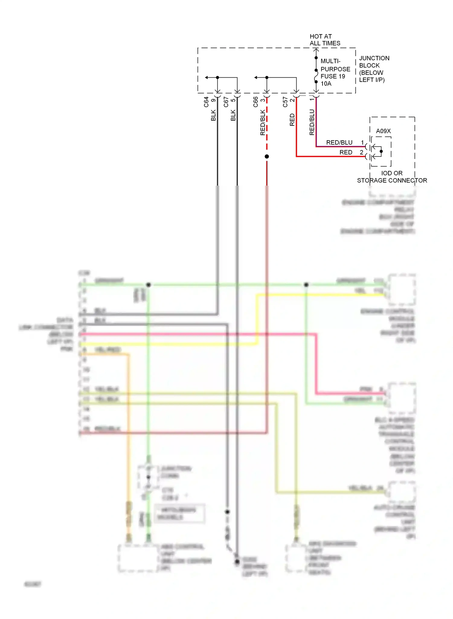 Eagle Summit I (1989-1996) (behind left i/p) wiring diagram  (2 of 20)