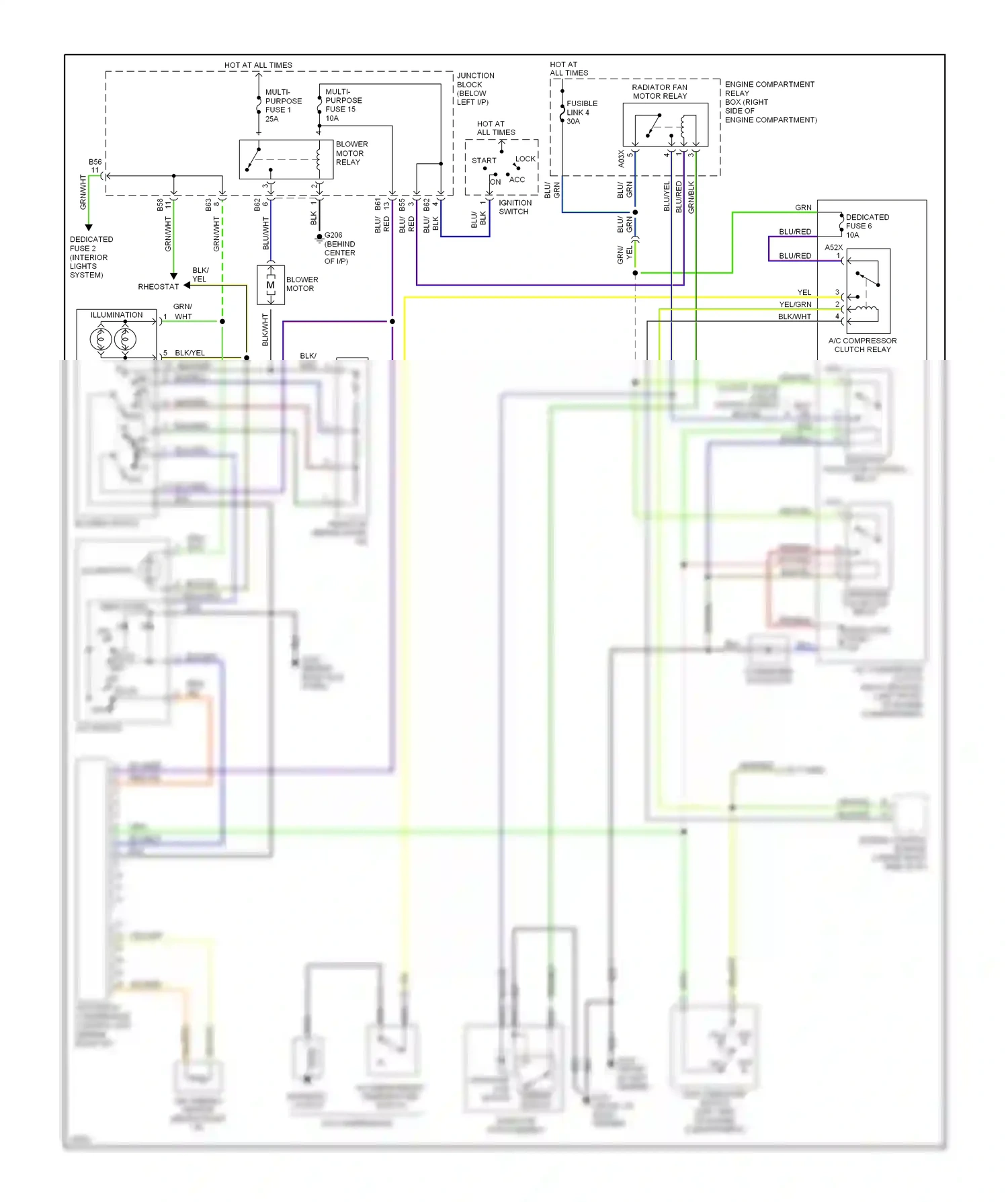 Eagle Summit I (1989-1996) (behind right kick panel) wiring diagram  (1 of 5)